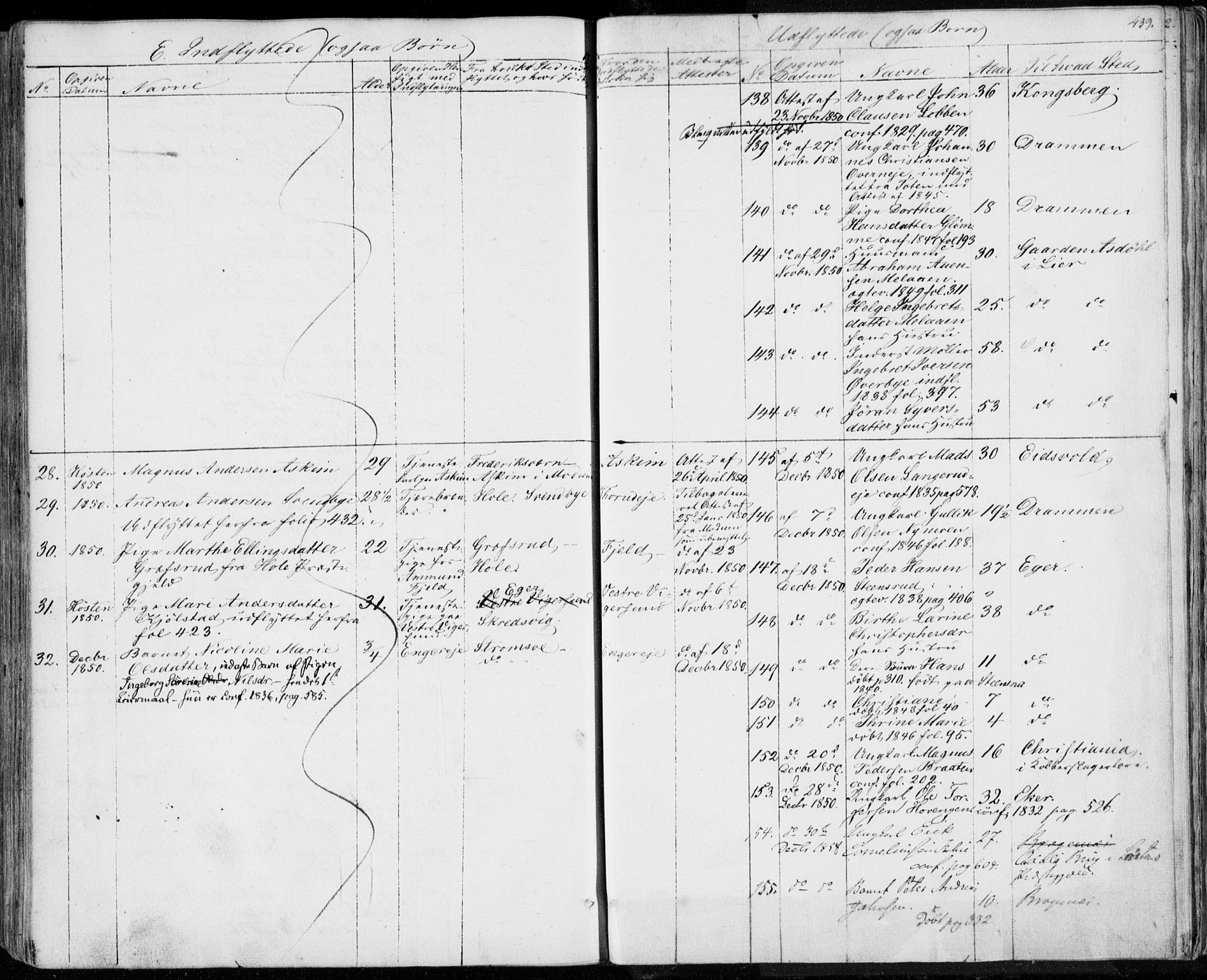 Modum kirkebøker, AV/SAKO-A-234/F/Fa/L0007: Parish register (official) no. 7, 1841-1850, p. 439