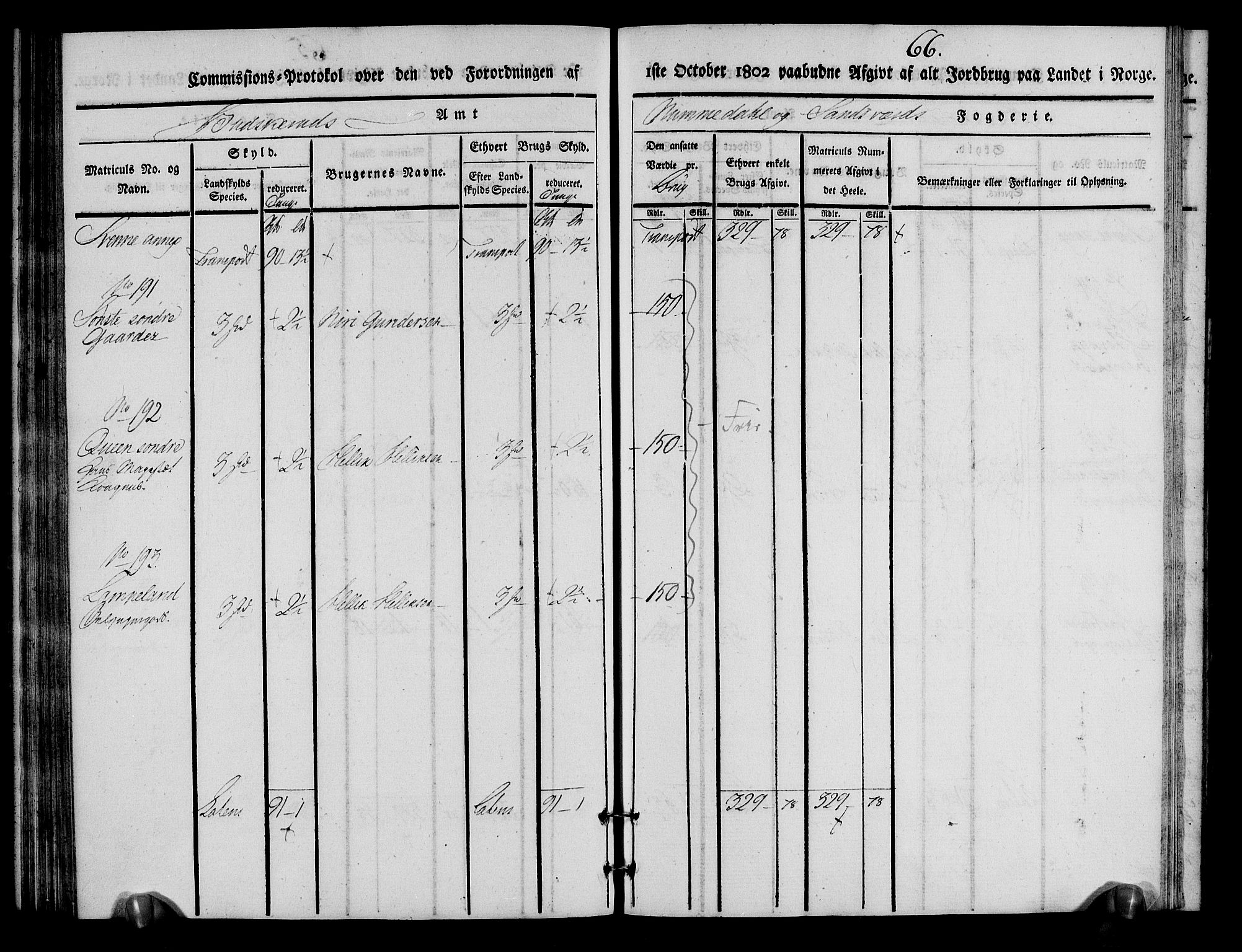 Rentekammeret inntil 1814, Realistisk ordnet avdeling, AV/RA-EA-4070/N/Ne/Nea/L0055: Numedal og Sandsvær fogderi. Kommisjonsprotokoll for Flesberg prestegjeld, 1803, p. 67