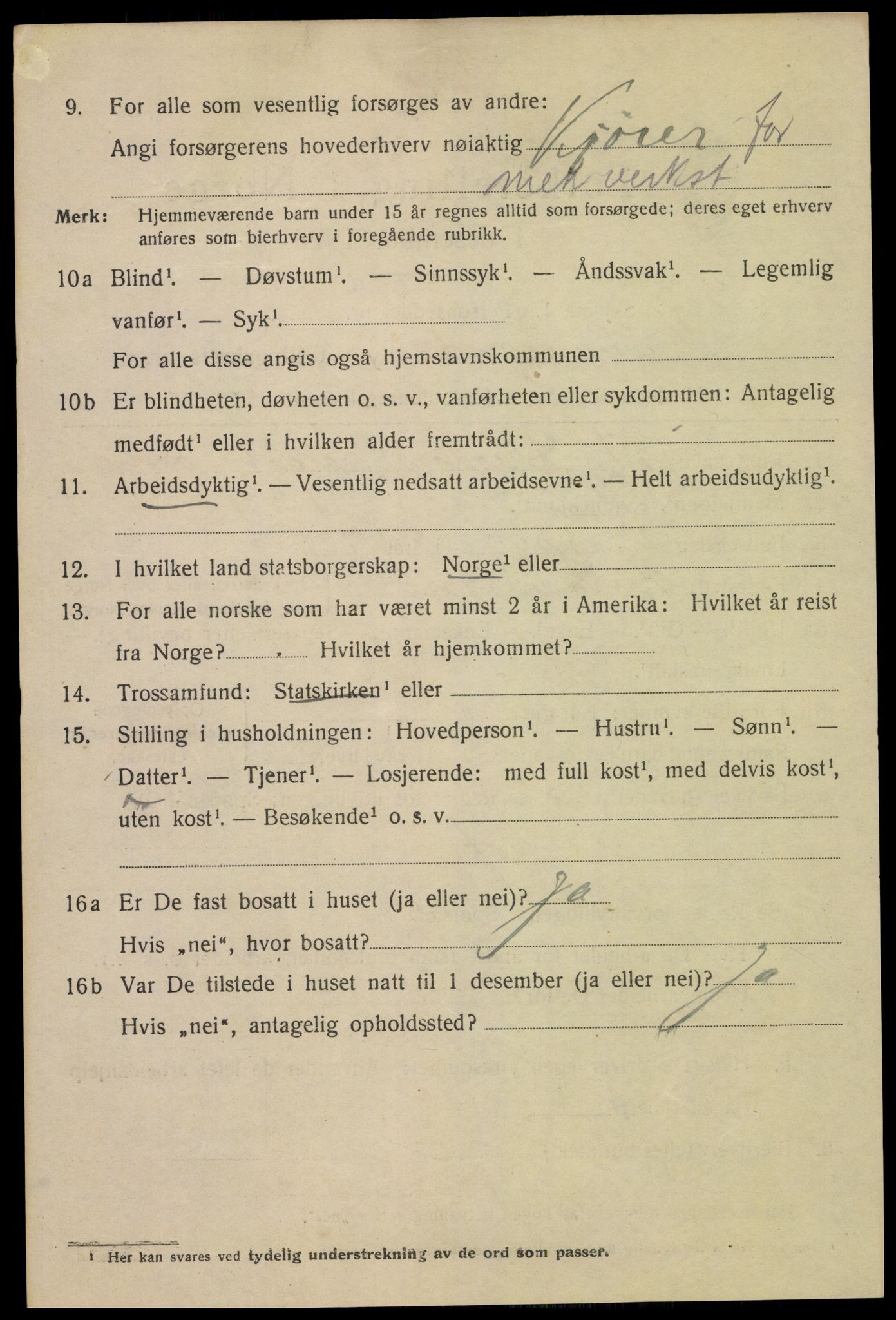 SAK, 1920 census for Kristiansand, 1920, p. 41660