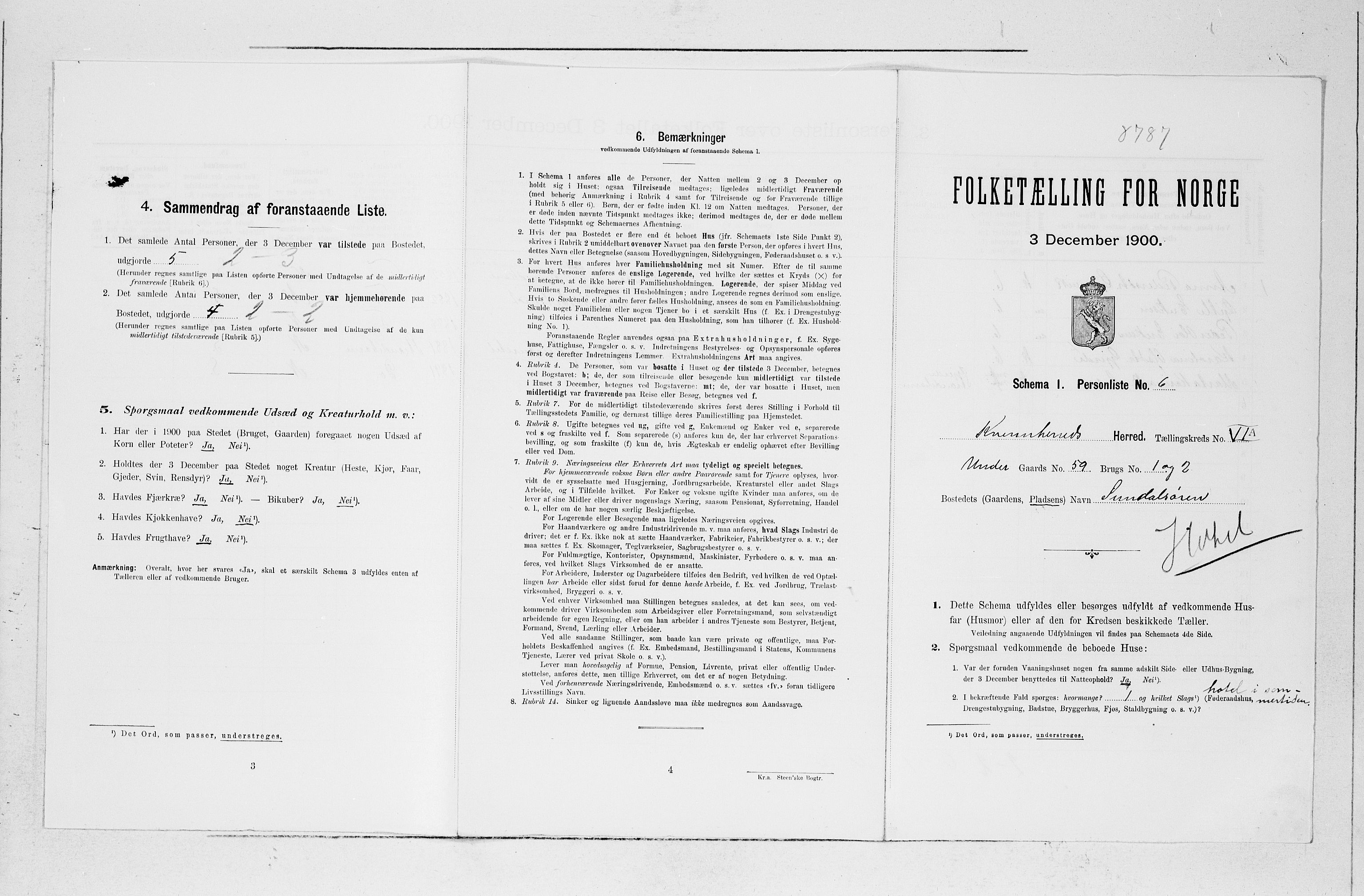 SAB, 1900 census for Kvinnherad, 1900, p. 567