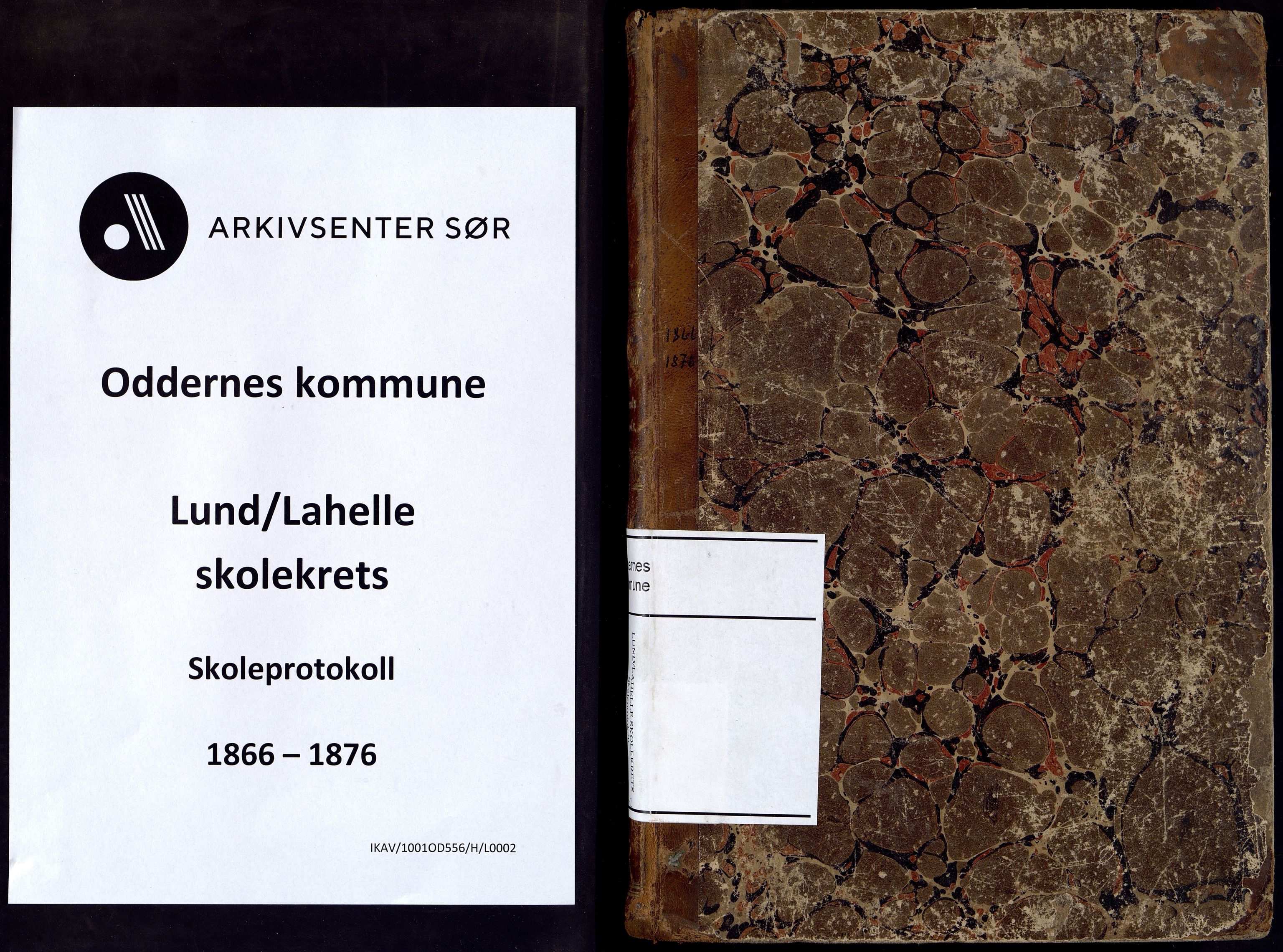 Oddernes kommune - Lund/Lahelle skolekrets, ARKSOR/1001OD556/H/L0002: Skoleprotokoll, 1866-1876