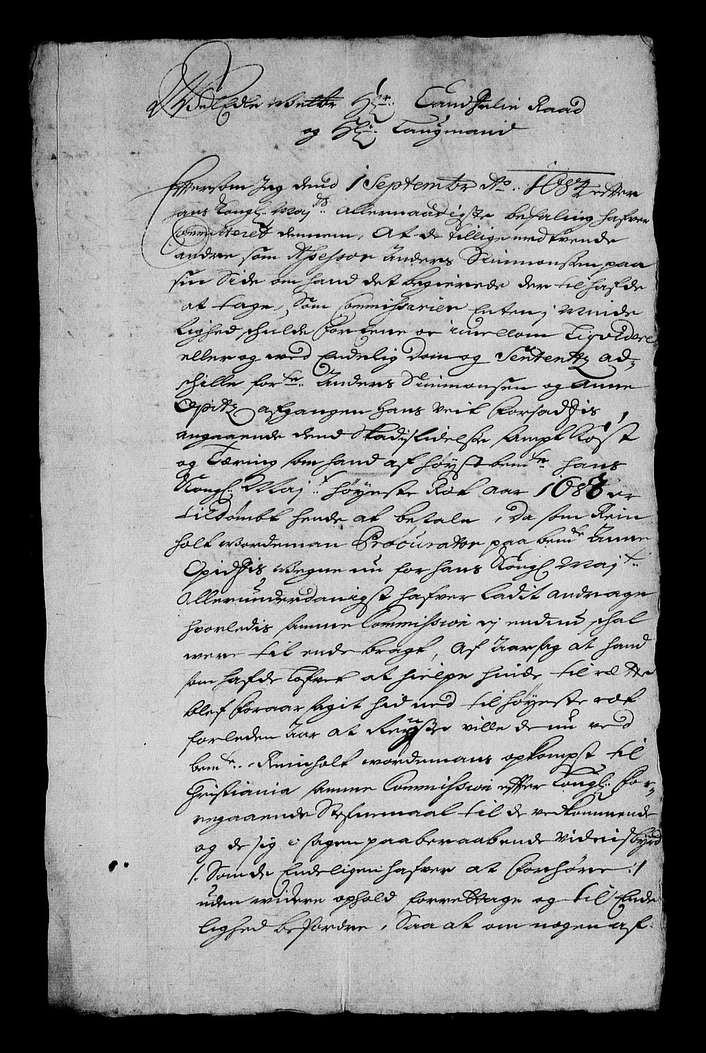 Stattholderembetet 1572-1771, RA/EA-2870/Af/L0002: Avskrifter av vedlegg til originale supplikker, nummerert i samsvar med supplikkbøkene, 1687-1689, p. 117