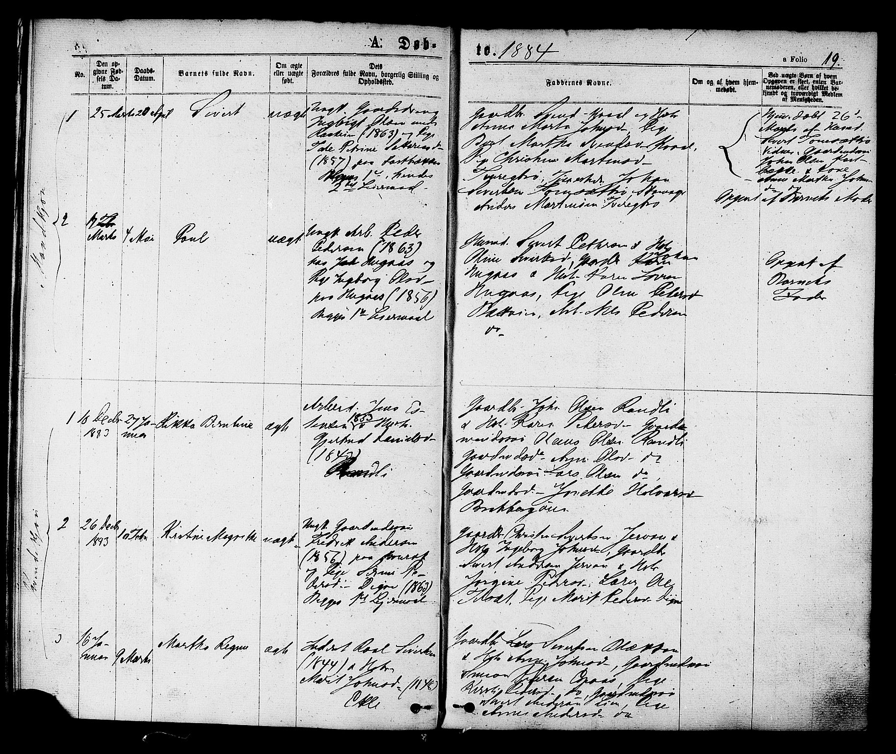 Ministerialprotokoller, klokkerbøker og fødselsregistre - Sør-Trøndelag, SAT/A-1456/608/L0334: Parish register (official) no. 608A03, 1877-1886, p. 19