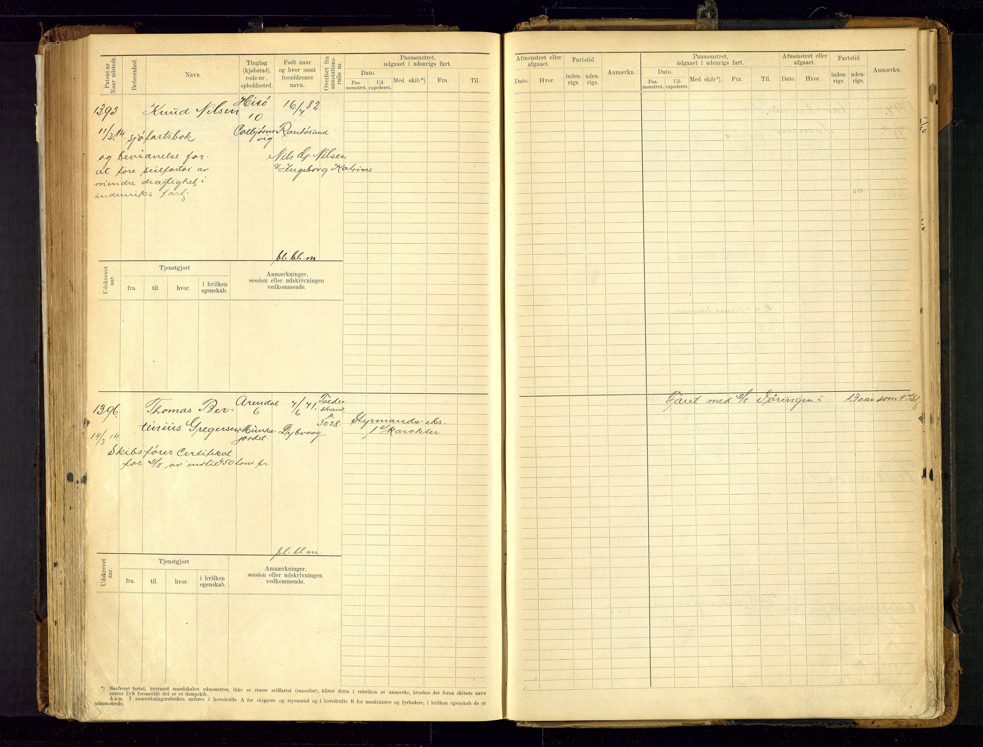 Arendal mønstringskrets, SAK/2031-0012/F/Fb/L0021: Hovedrulle A nr 969-1465, S-19, 1910-1914, p. 218