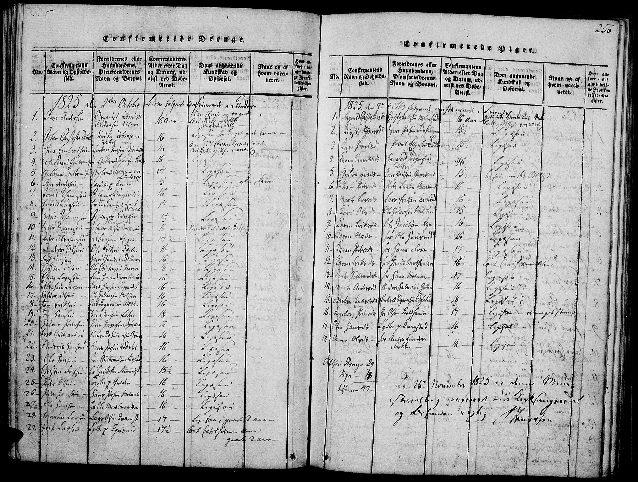 Jevnaker prestekontor, SAH/PREST-116/H/Ha/Haa/L0005: Parish register (official) no. 5, 1815-1837, p. 256