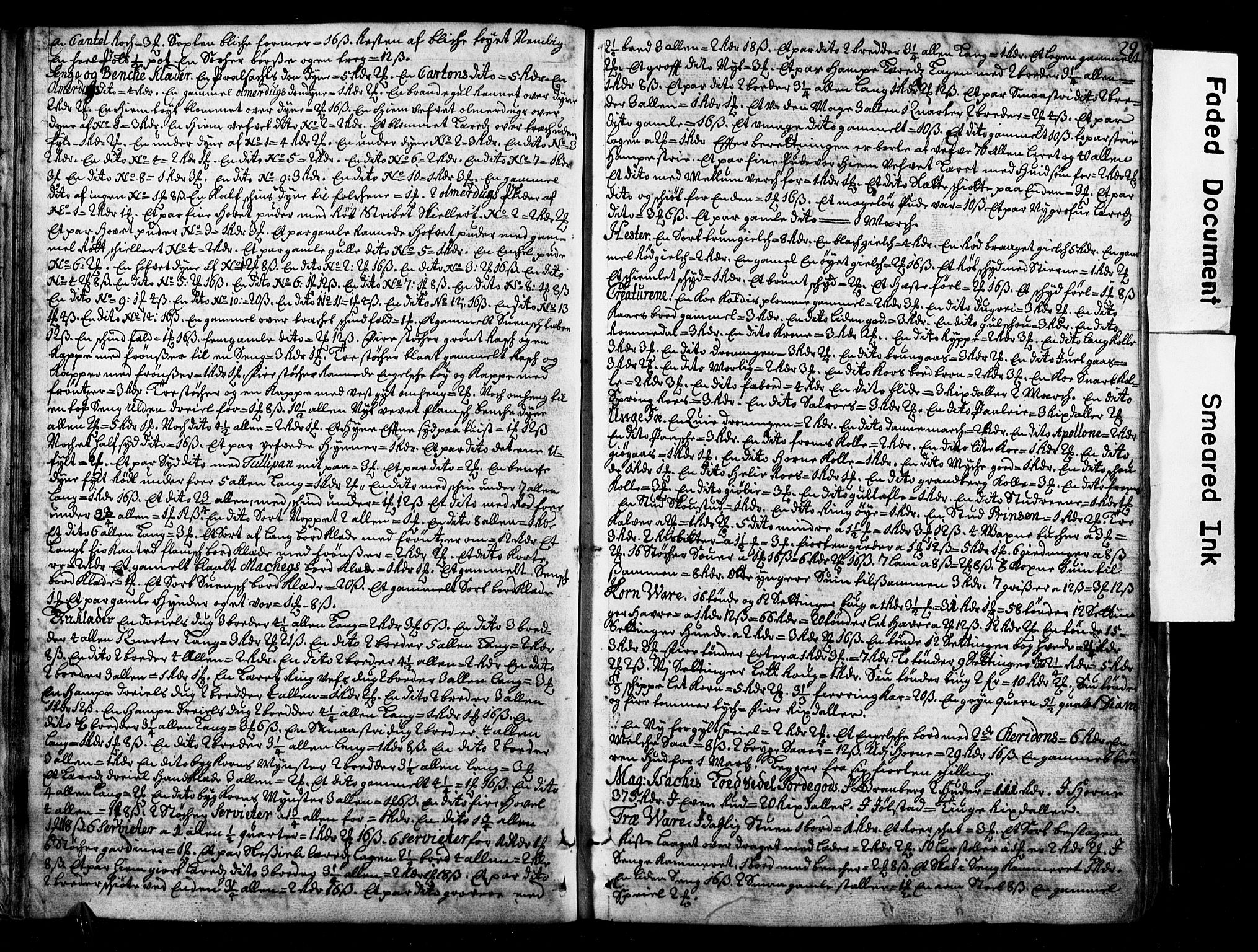 Østerdalens prosti, AV/SAH-PROST-028/G/Ga/L0001: Skifteprotokoll, geistlige skifter, 1696-1779, p. 28b-29a