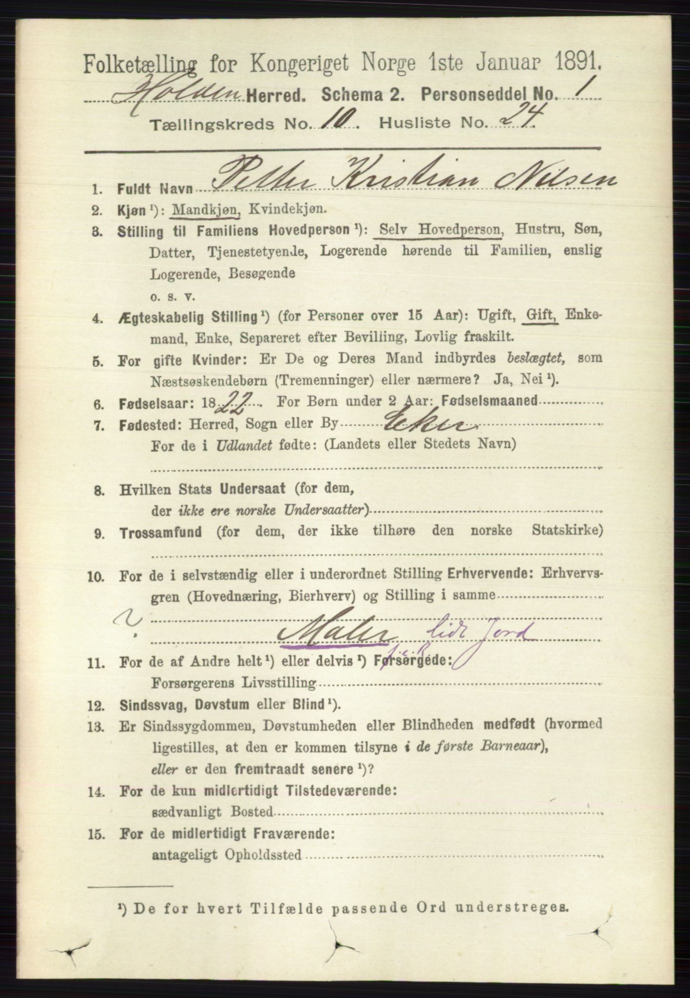 RA, 1891 census for 0819 Holla, 1891, p. 4486