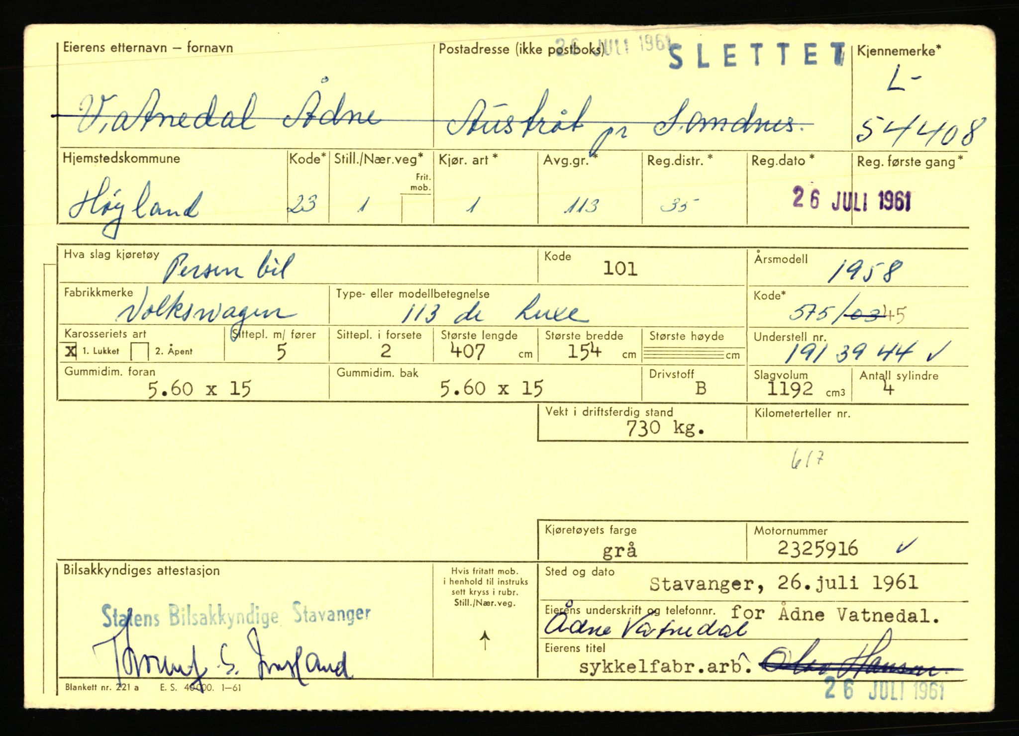 Stavanger trafikkstasjon, AV/SAST-A-101942/0/F/L0054: L-54200 - L-55699, 1930-1971, p. 431