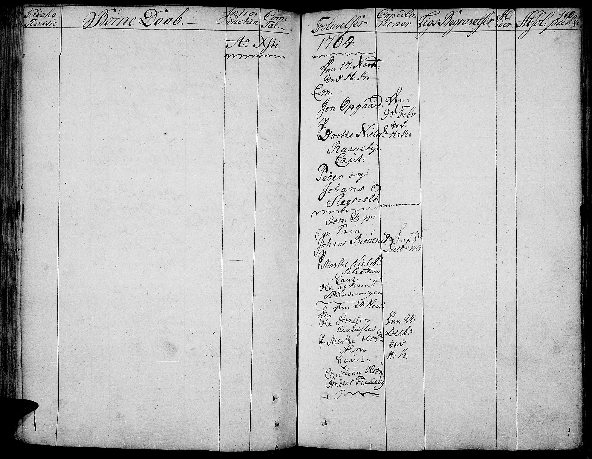 Toten prestekontor, AV/SAH-PREST-102/H/Ha/Haa/L0005: Parish register (official) no. 5, 1761-1772, p. 110