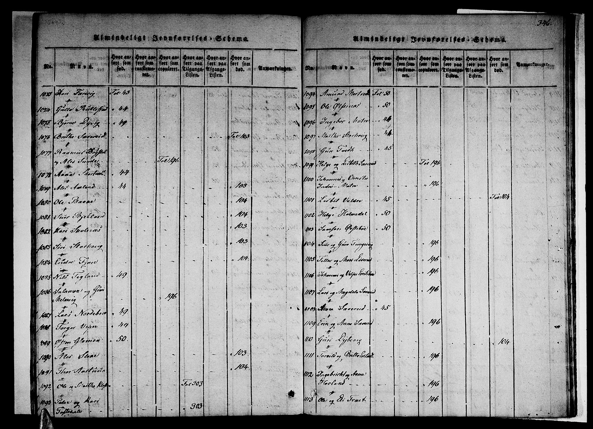 Skånevik sokneprestembete, AV/SAB-A-77801/H/Haa: Parish register (official) no. A 3, 1815-1828, p. 346