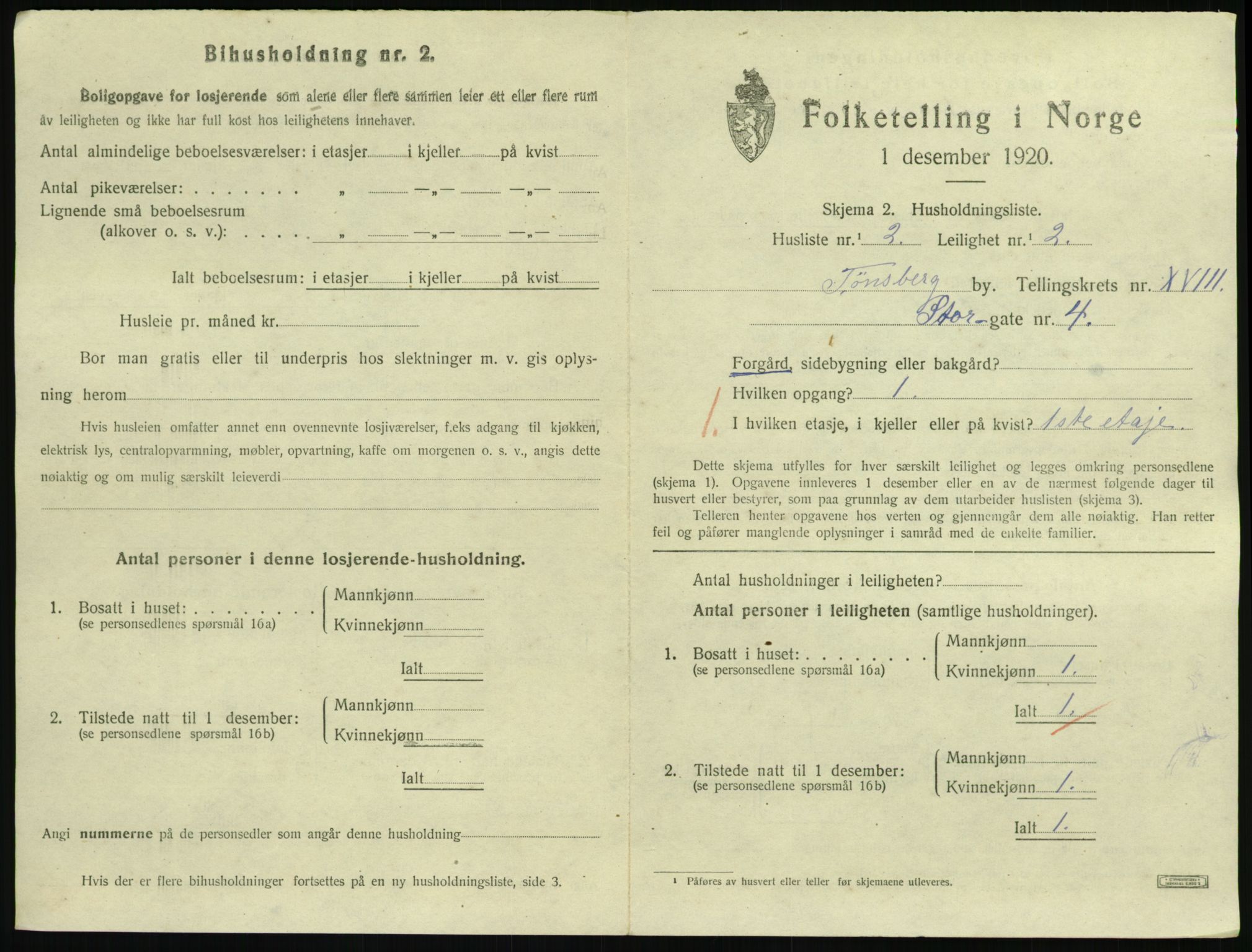 SAKO, 1920 census for Tønsberg, 1920, p. 6851