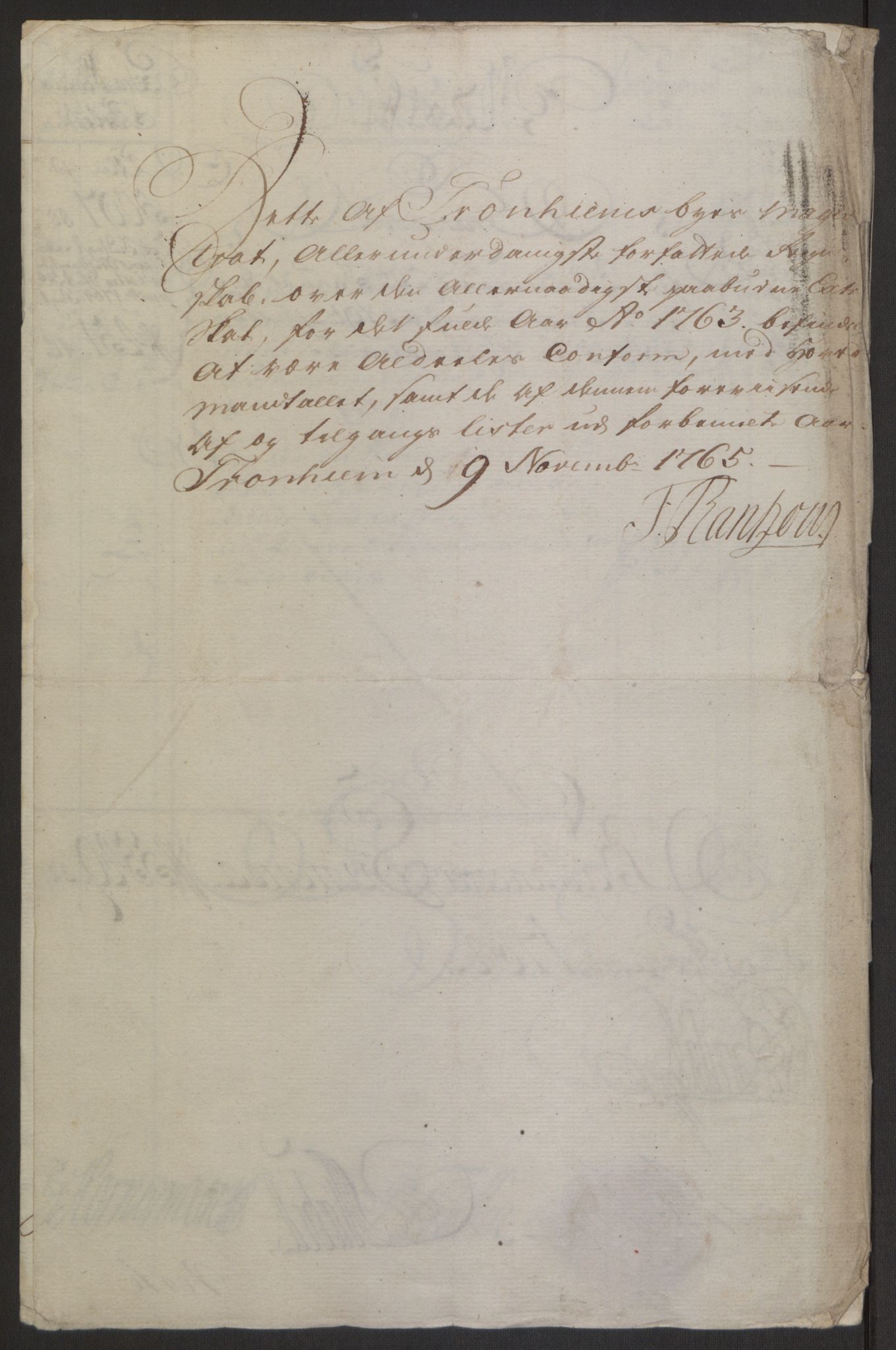 Rentekammeret inntil 1814, Reviderte regnskaper, Byregnskaper, AV/RA-EA-4066/R/Rs/L0516/0001: [S9] Kontribusjonsregnskap / Ekstraskatt, 1762-1767, p. 110