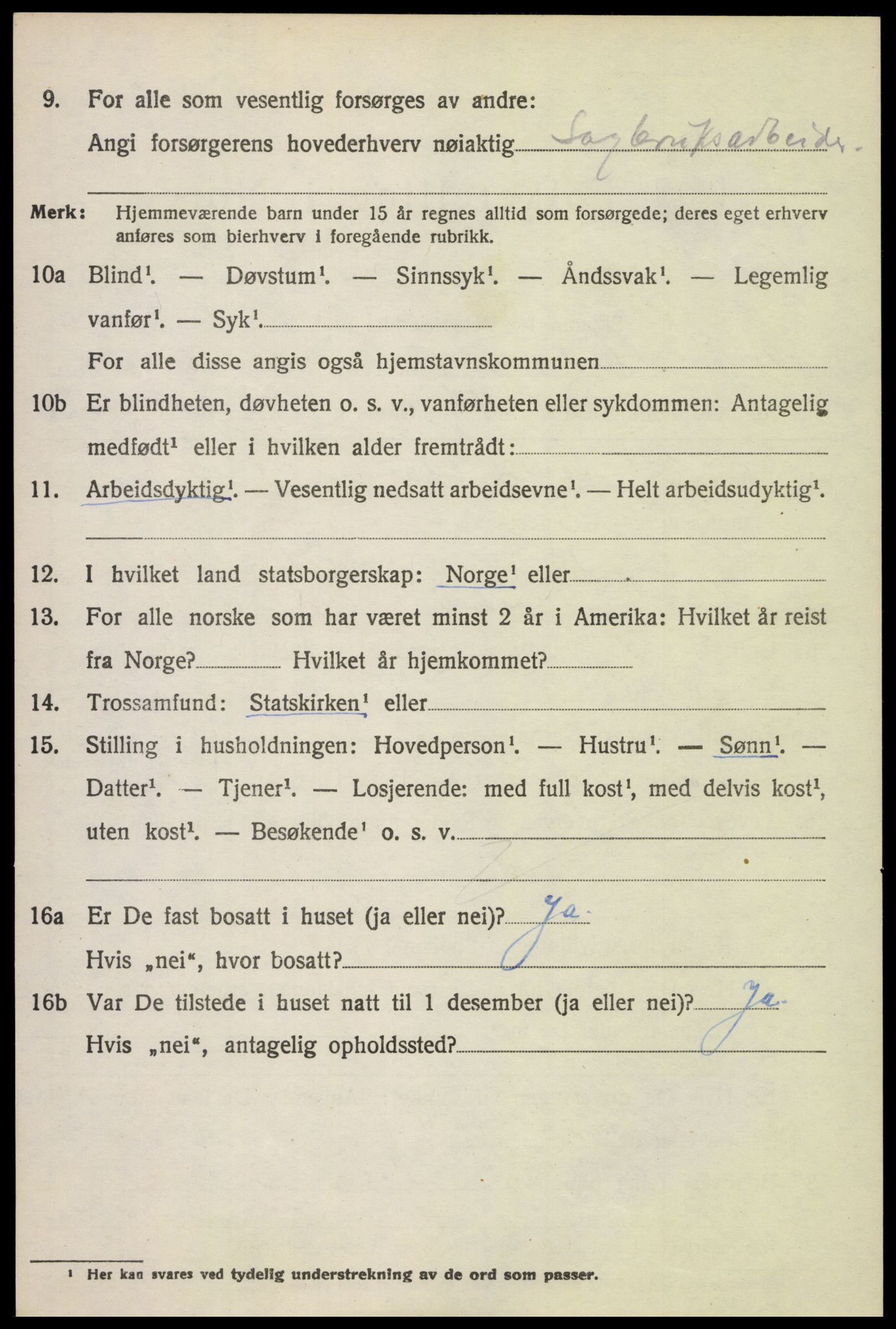 SAH, 1920 census for Vestre Toten, 1920, p. 11139