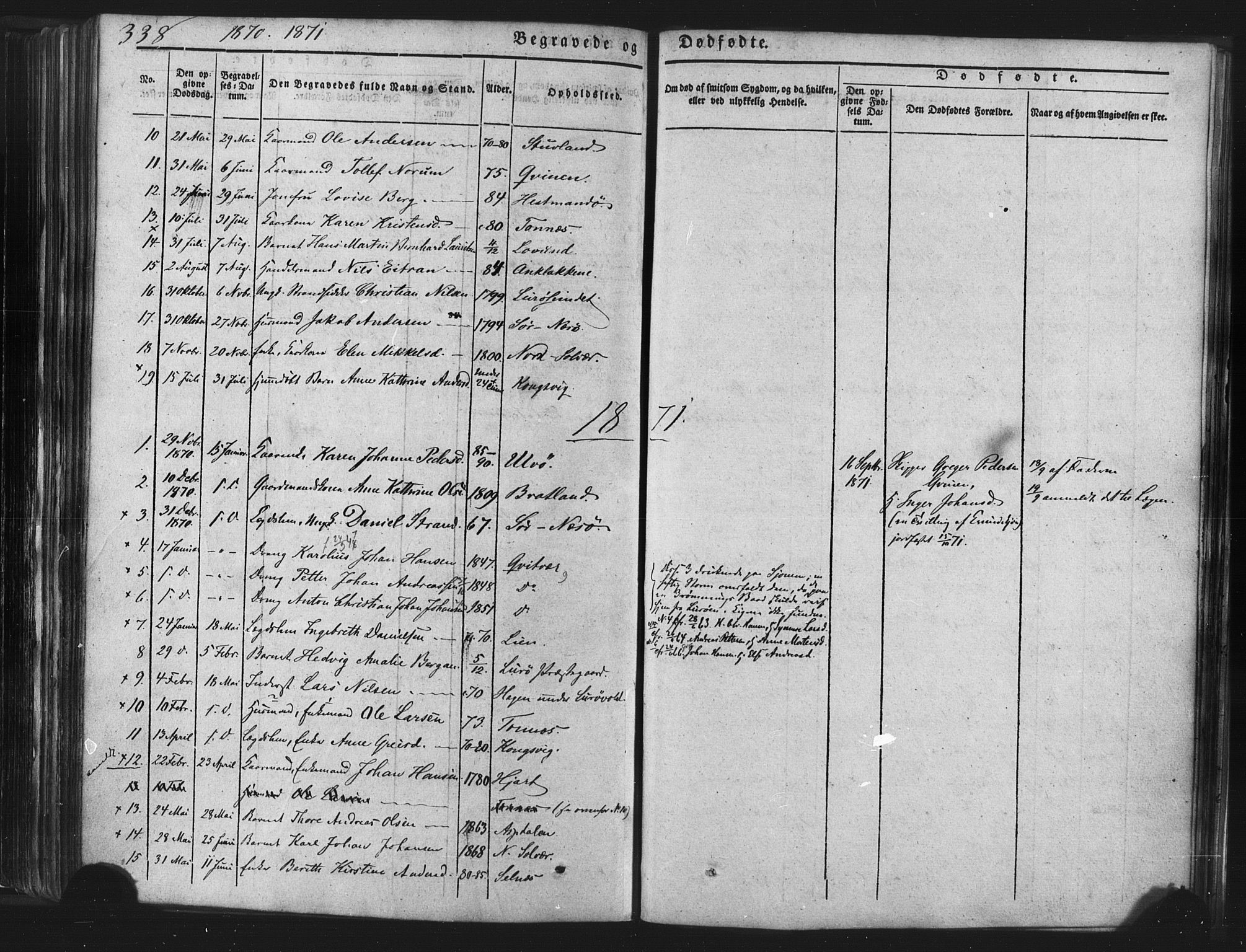 Ministerialprotokoller, klokkerbøker og fødselsregistre - Nordland, AV/SAT-A-1459/839/L0567: Parish register (official) no. 839A04, 1863-1879, p. 338