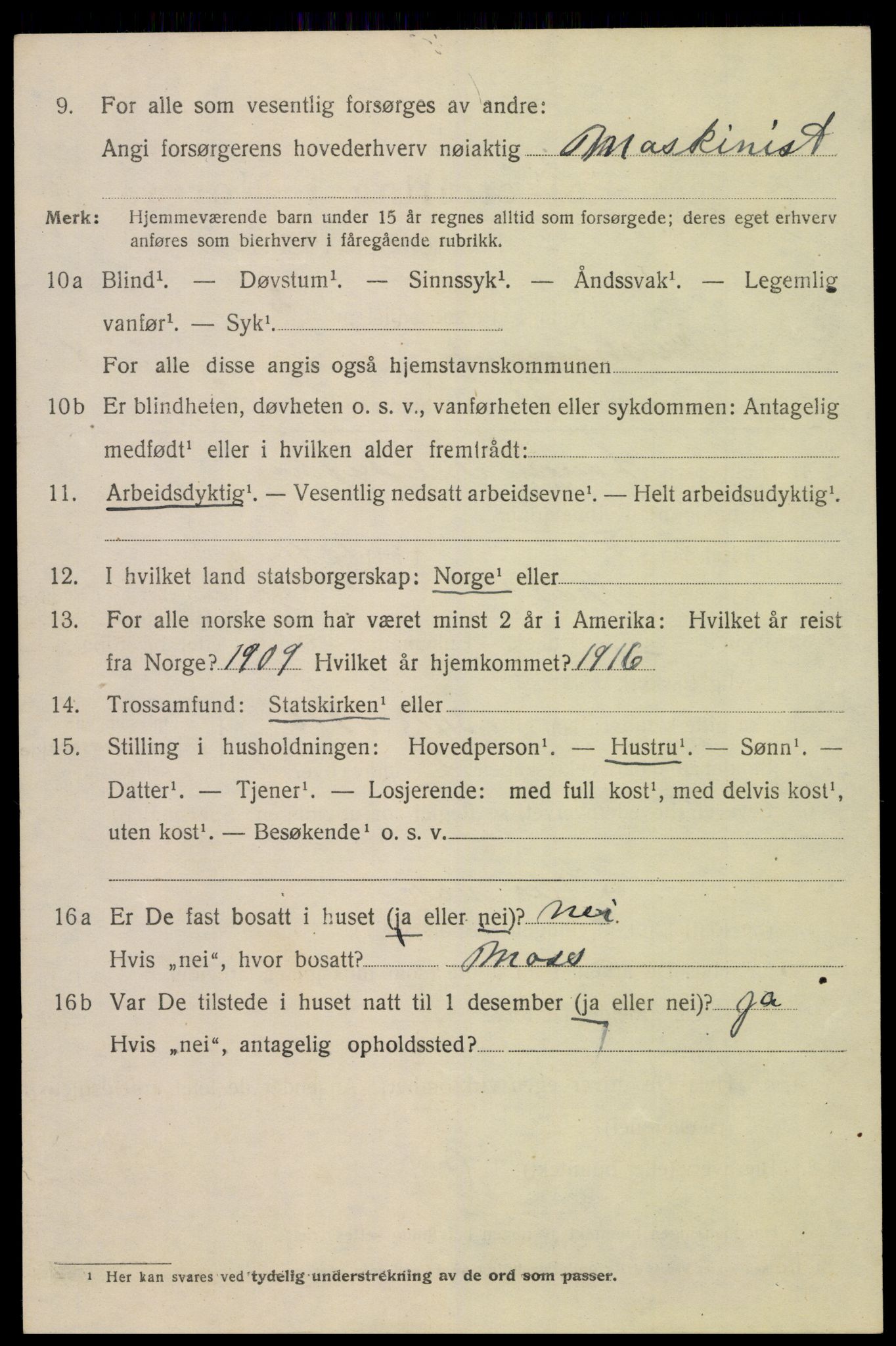 SAK, 1920 census for Kristiansand, 1920, p. 22500