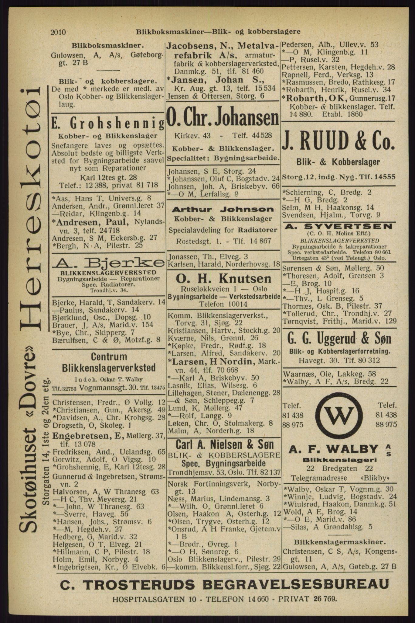 Kristiania/Oslo adressebok, PUBL/-, 1927, p. 2010