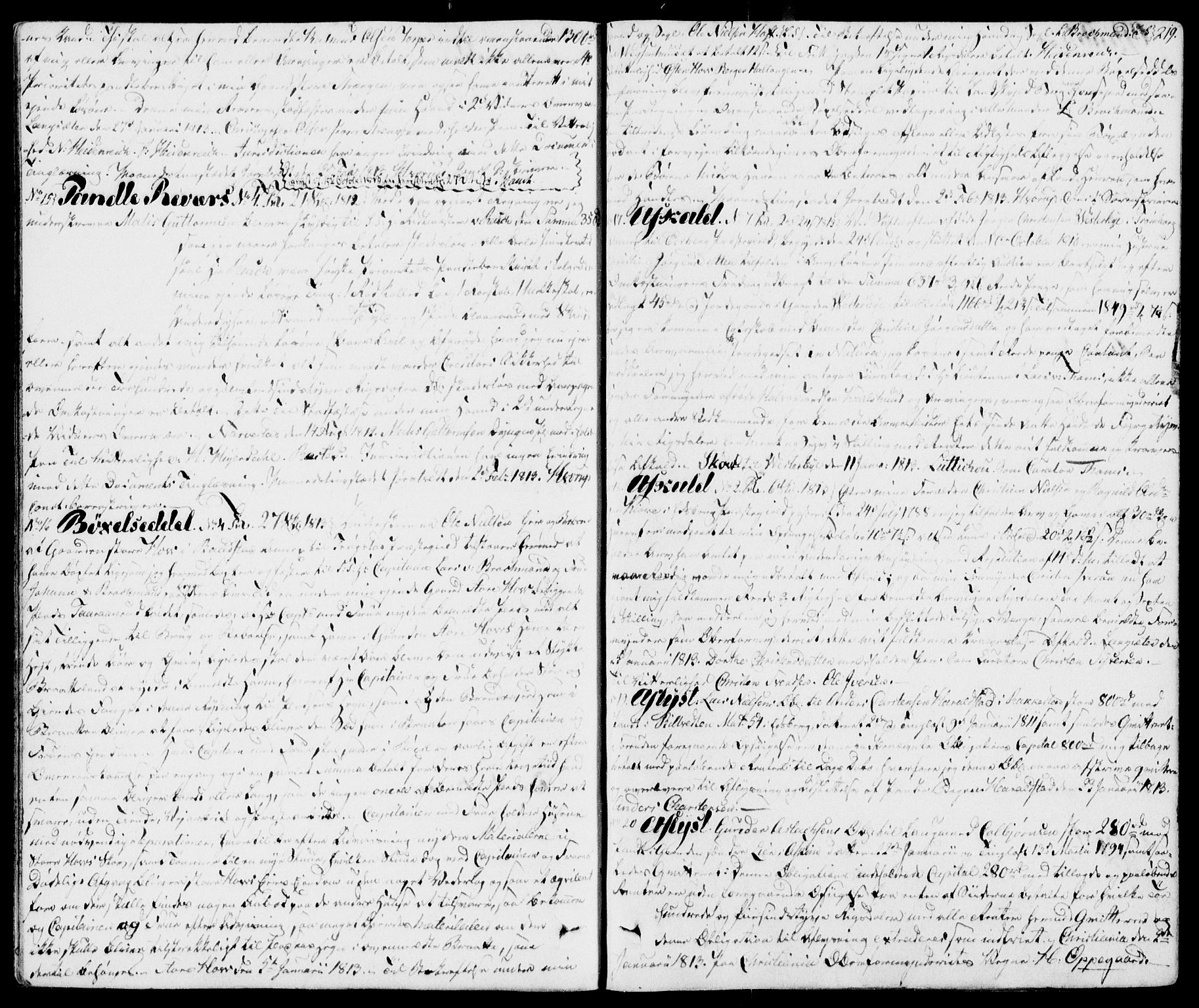 Heggen og Frøland sorenskriveri I, AV/SAO-A-11556/G/Gb/L0008: Mortgage book no. 8, 1807-1823, p. 219