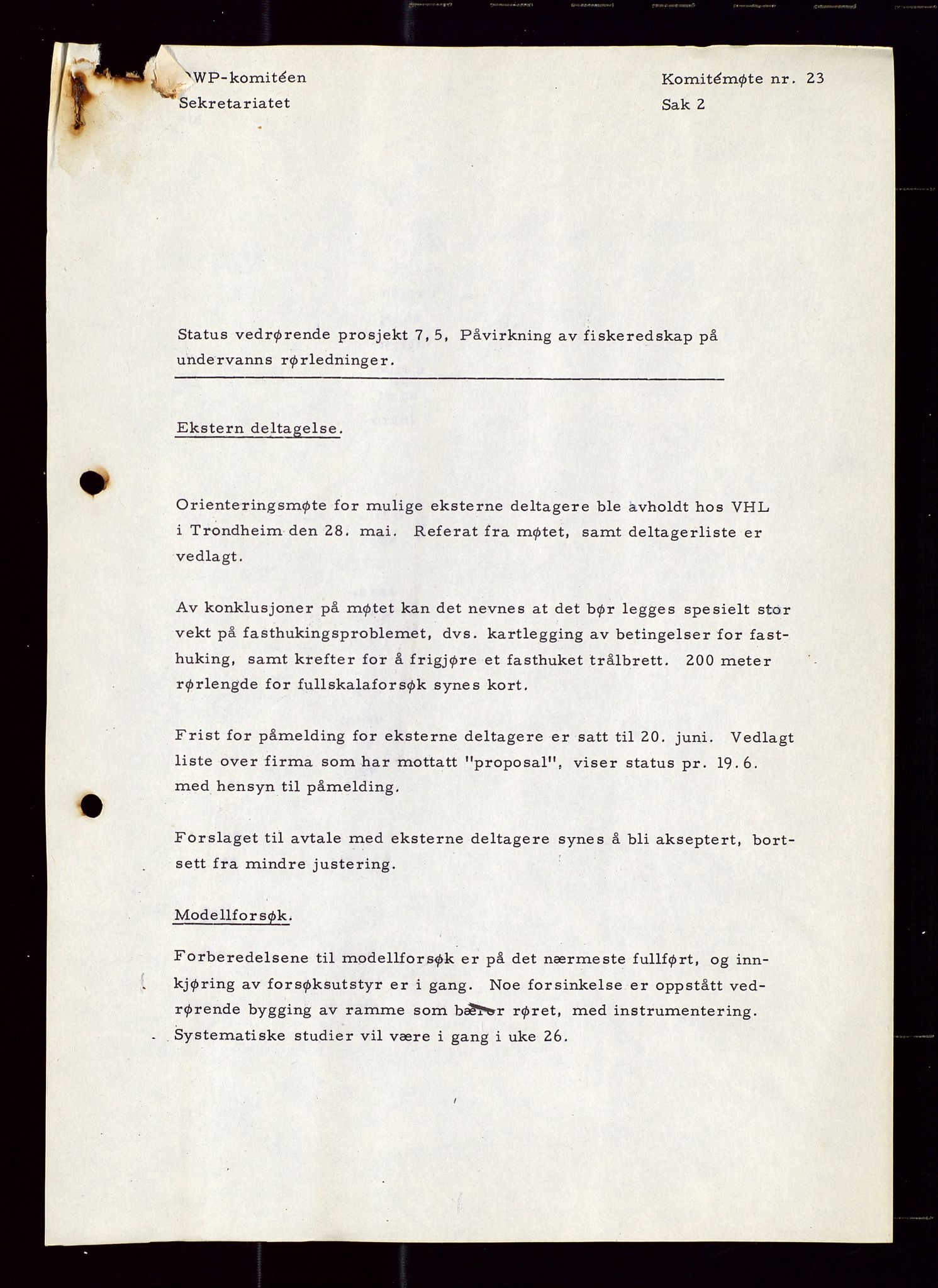 Industridepartementet, Oljekontoret, AV/SAST-A-101348/Di/L0001: DWP, møter juni - november, komiteemøter nr. 19 - 26, 1973-1974, p. 617