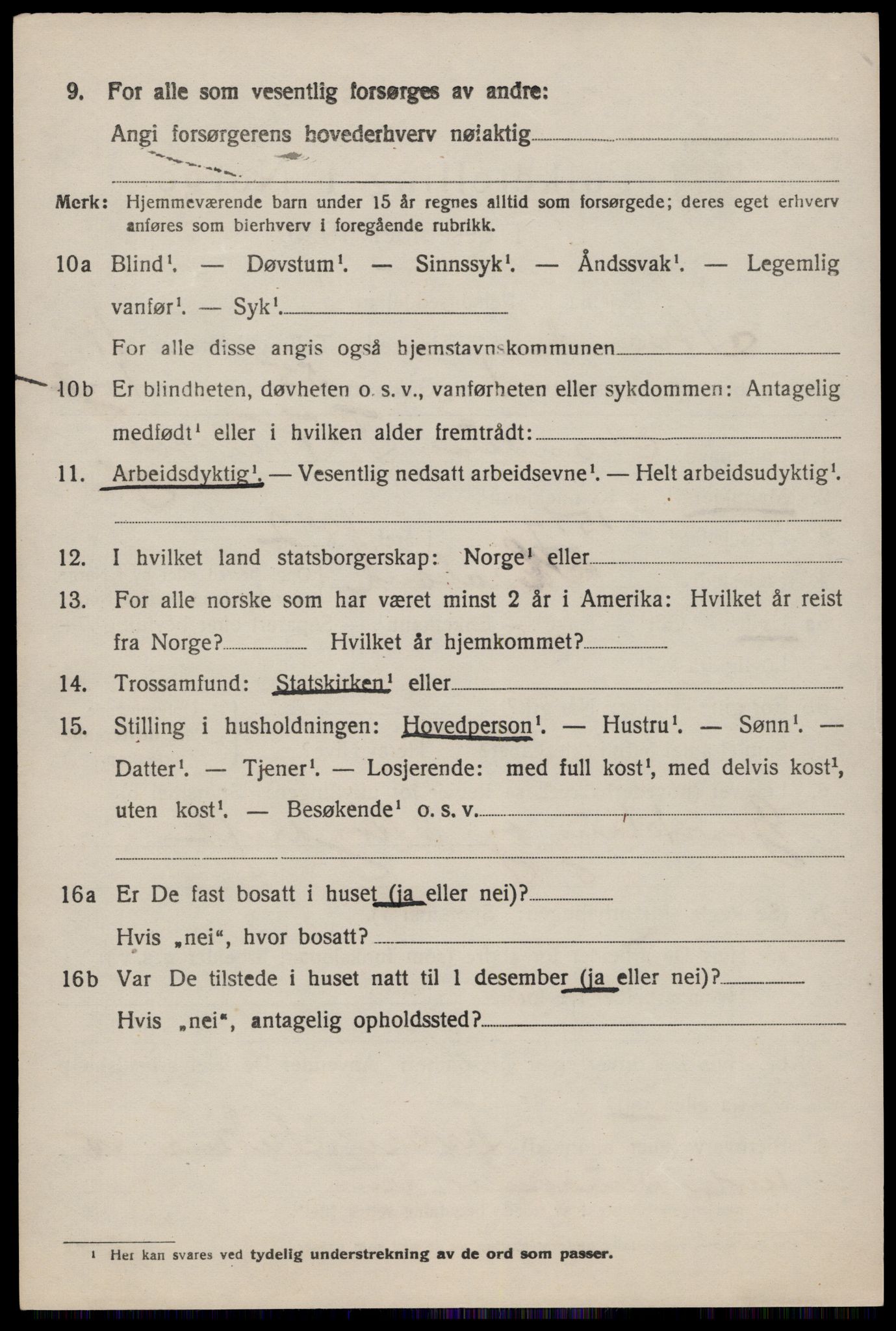 SAST, 1920 census for Strand, 1920, p. 7048