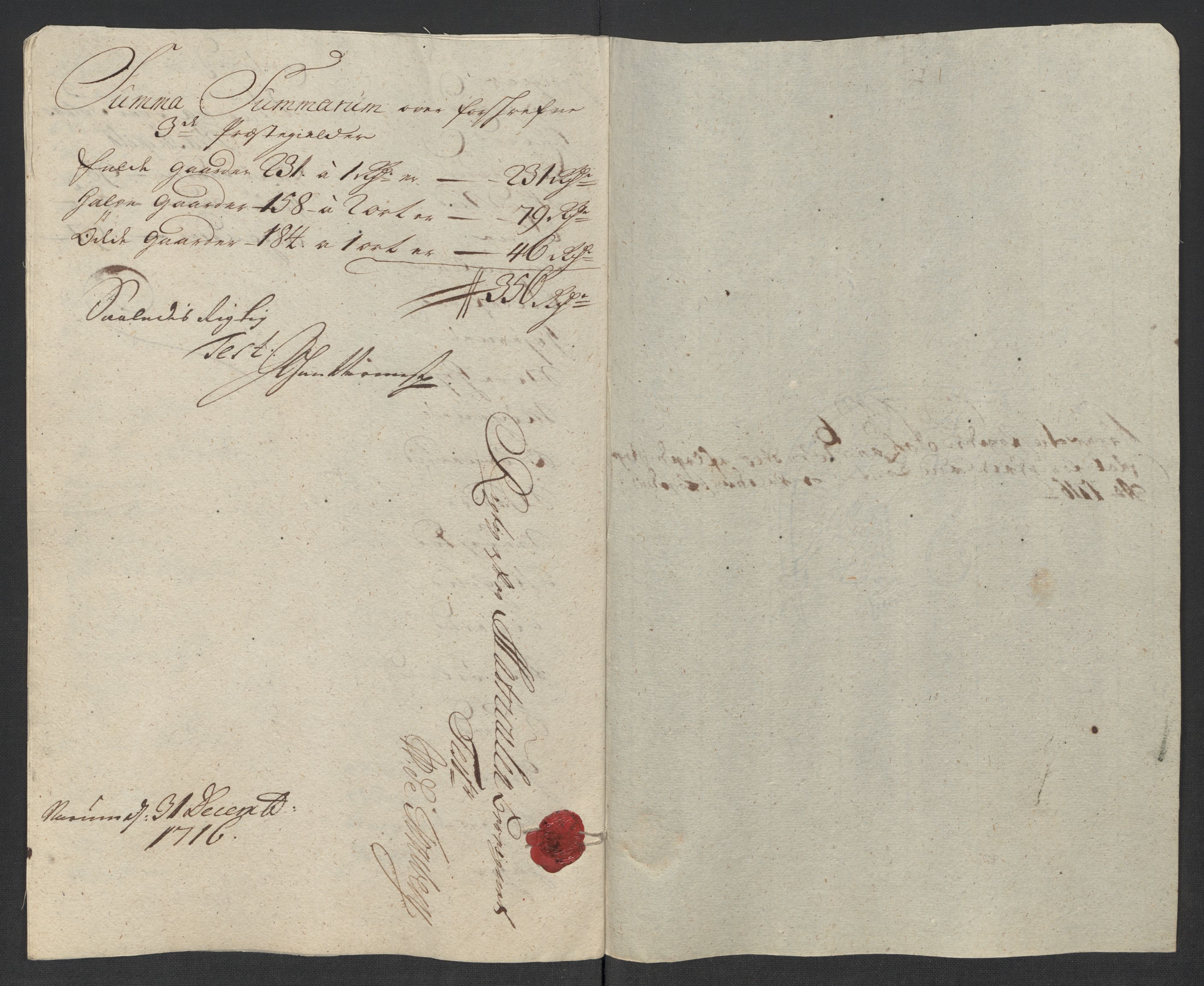 Rentekammeret inntil 1814, Reviderte regnskaper, Fogderegnskap, AV/RA-EA-4092/R18/L1315: Fogderegnskap Hadeland, Toten og Valdres, 1716, p. 301