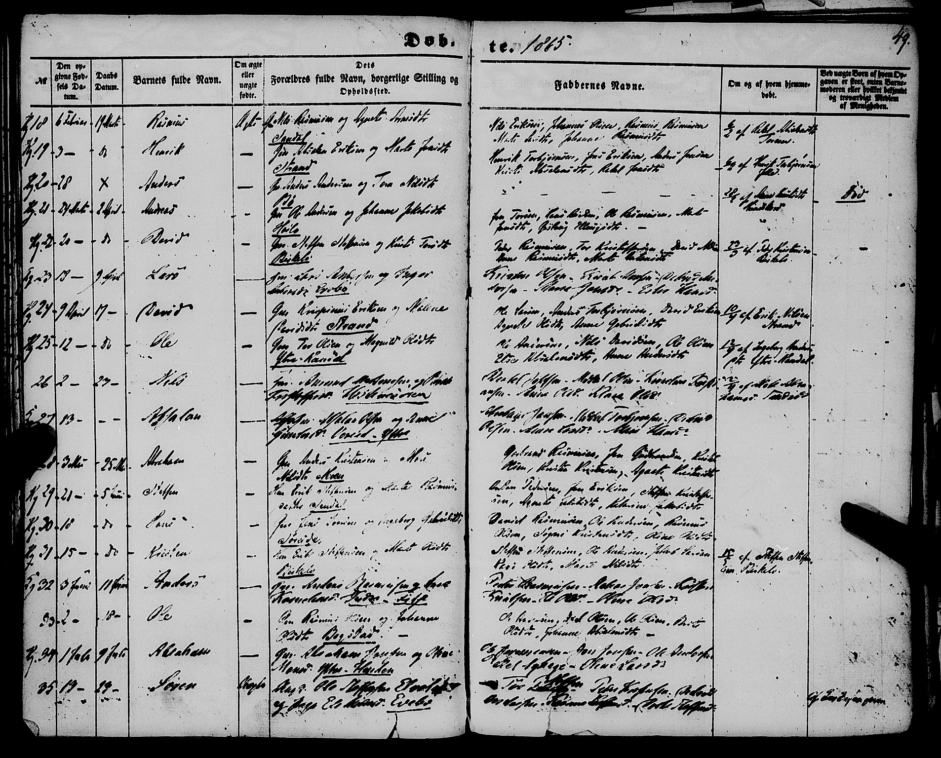 Gloppen sokneprestembete, AV/SAB-A-80101/H/Haa/Haaa/L0009: Parish register (official) no. A 9, 1855-1870, p. 49