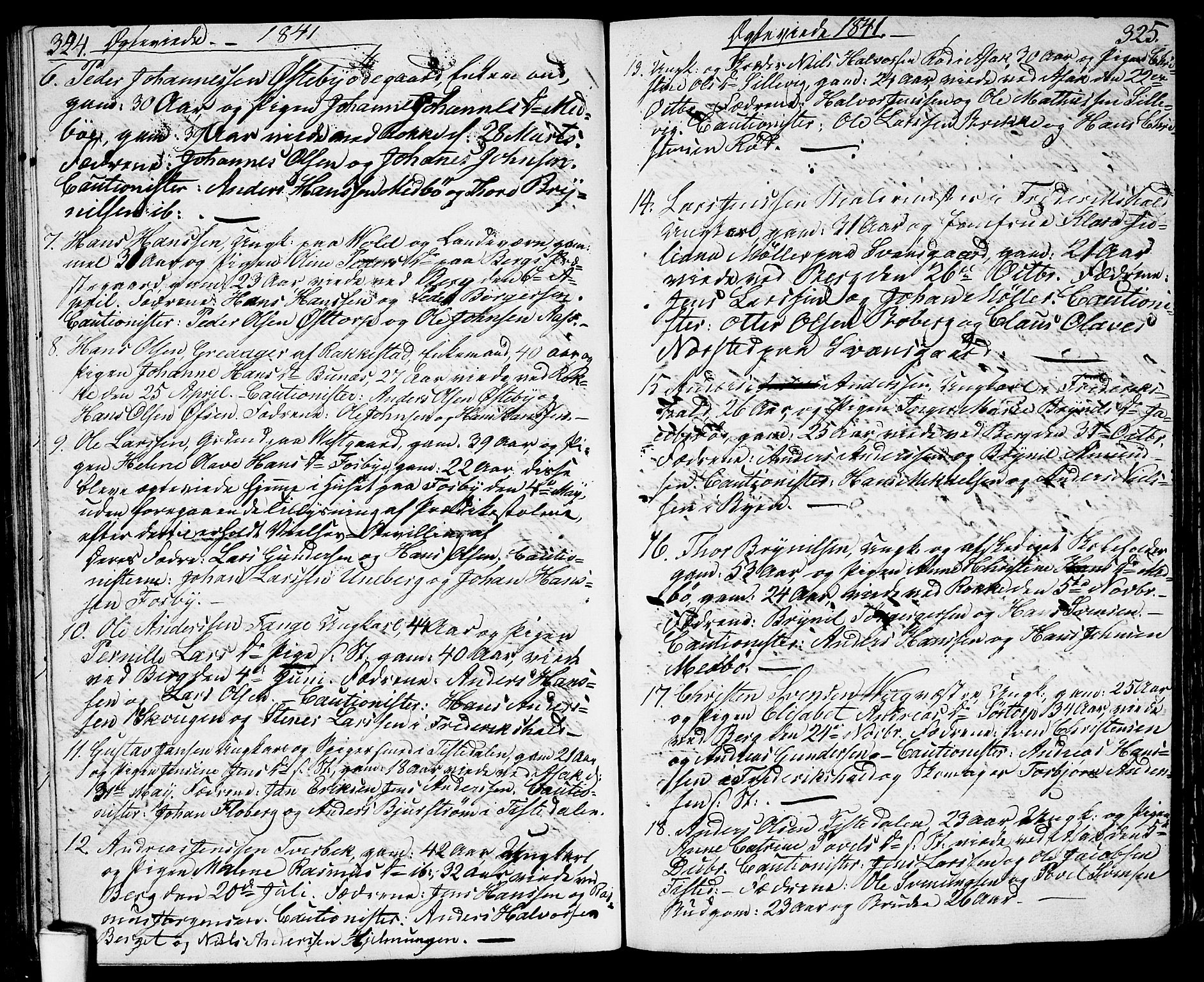 Berg prestekontor Kirkebøker, SAO/A-10902/G/Ga/L0002: Parish register (copy) no. I 2, 1832-1844, p. 324-325