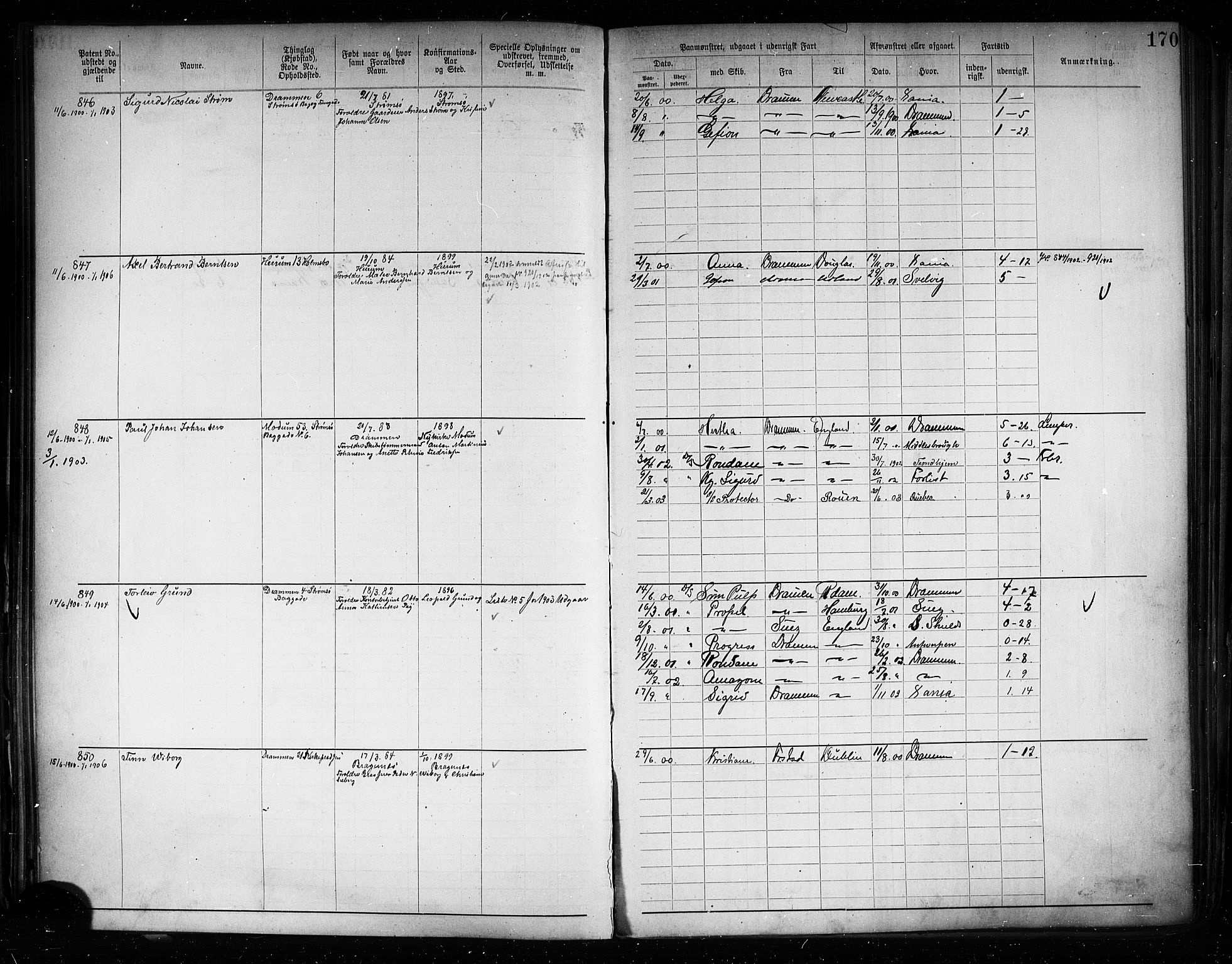 Drammen innrulleringsdistrikt, SAKO/A-781/F/Fb/L0005: Annotasjonsrulle, 1894-1905, p. 173