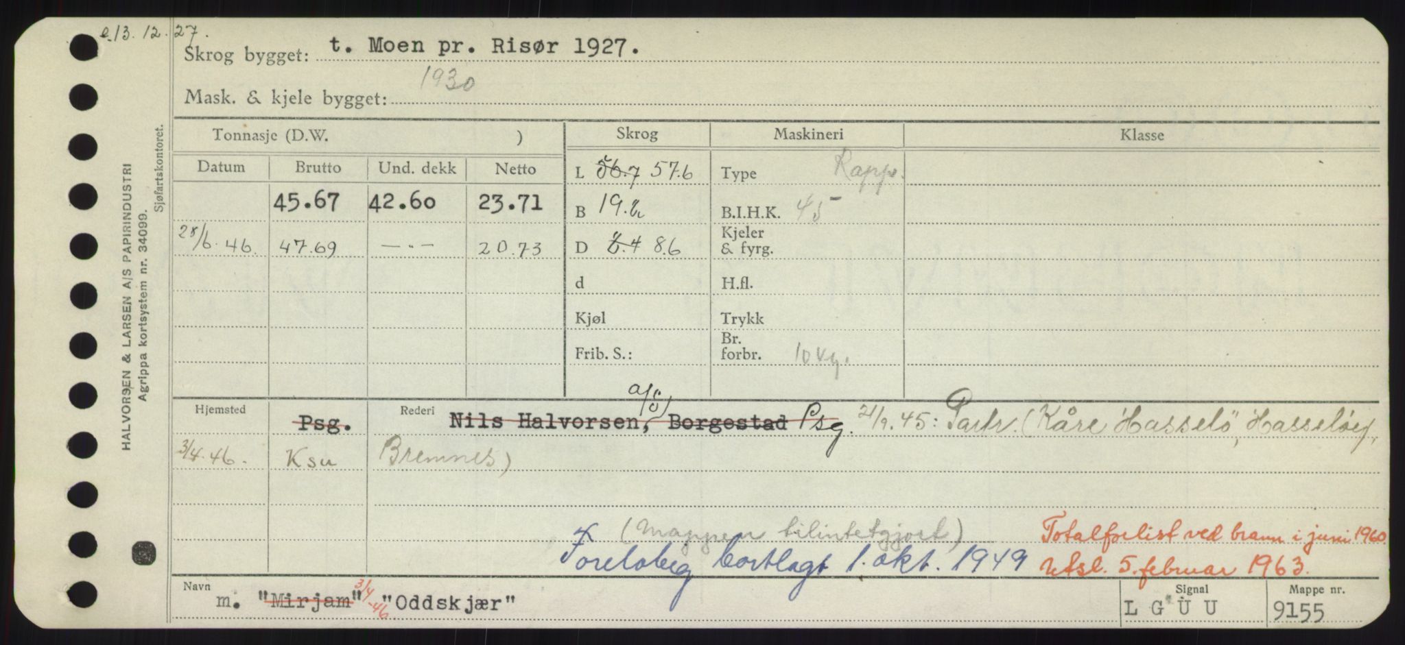 Sjøfartsdirektoratet med forløpere, Skipsmålingen, RA/S-1627/H/Hd/L0028: Fartøy, O, p. 121