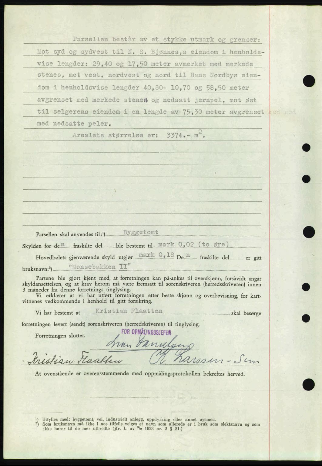 Tønsberg sorenskriveri, AV/SAKO-A-130/G/Ga/Gaa/L0015: Mortgage book no. A15, 1944-1944, Diary no: : 1379/1944