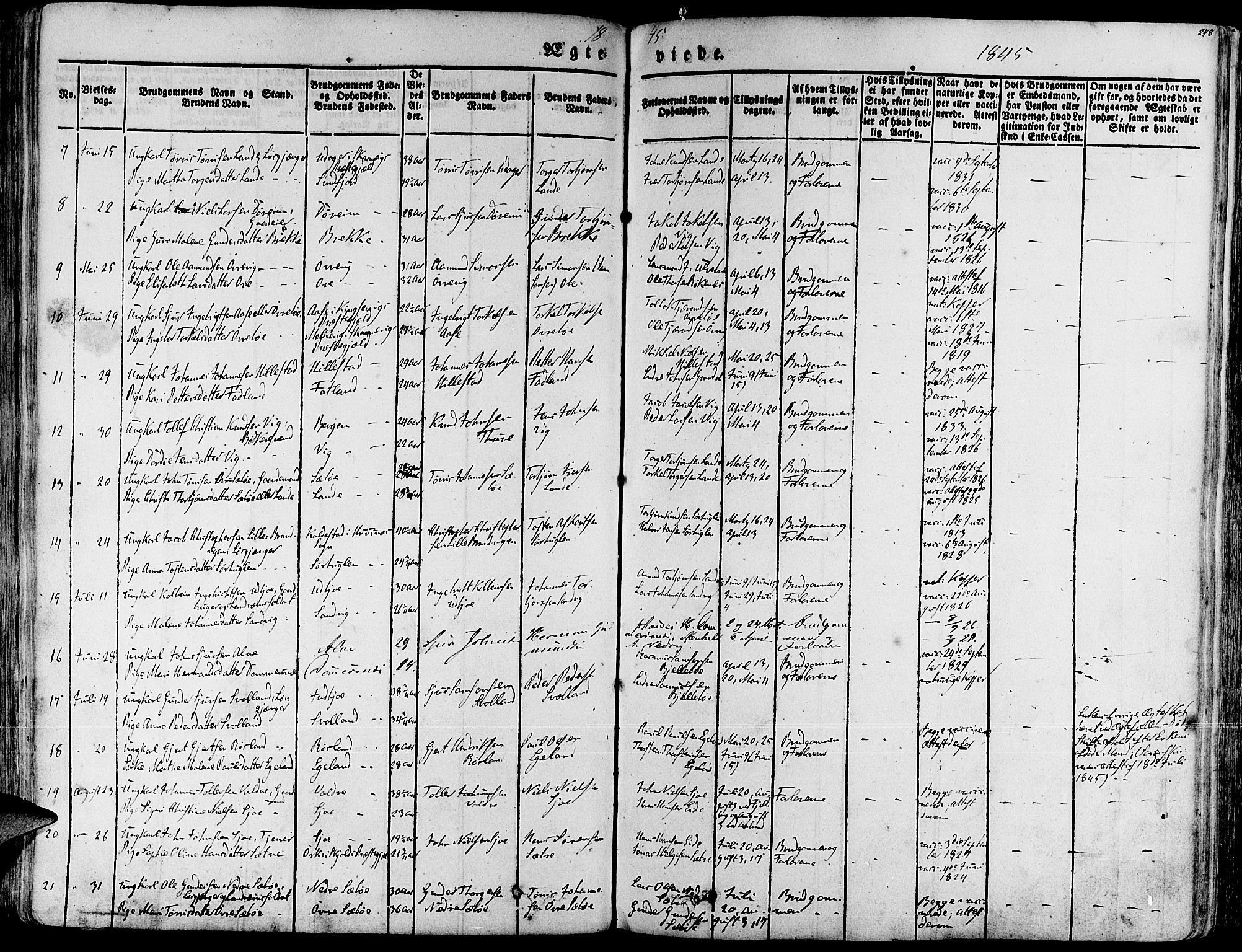 Fjelberg sokneprestembete, SAB/A-75201/H/Haa: Parish register (official) no. A 6, 1835-1851, p. 248