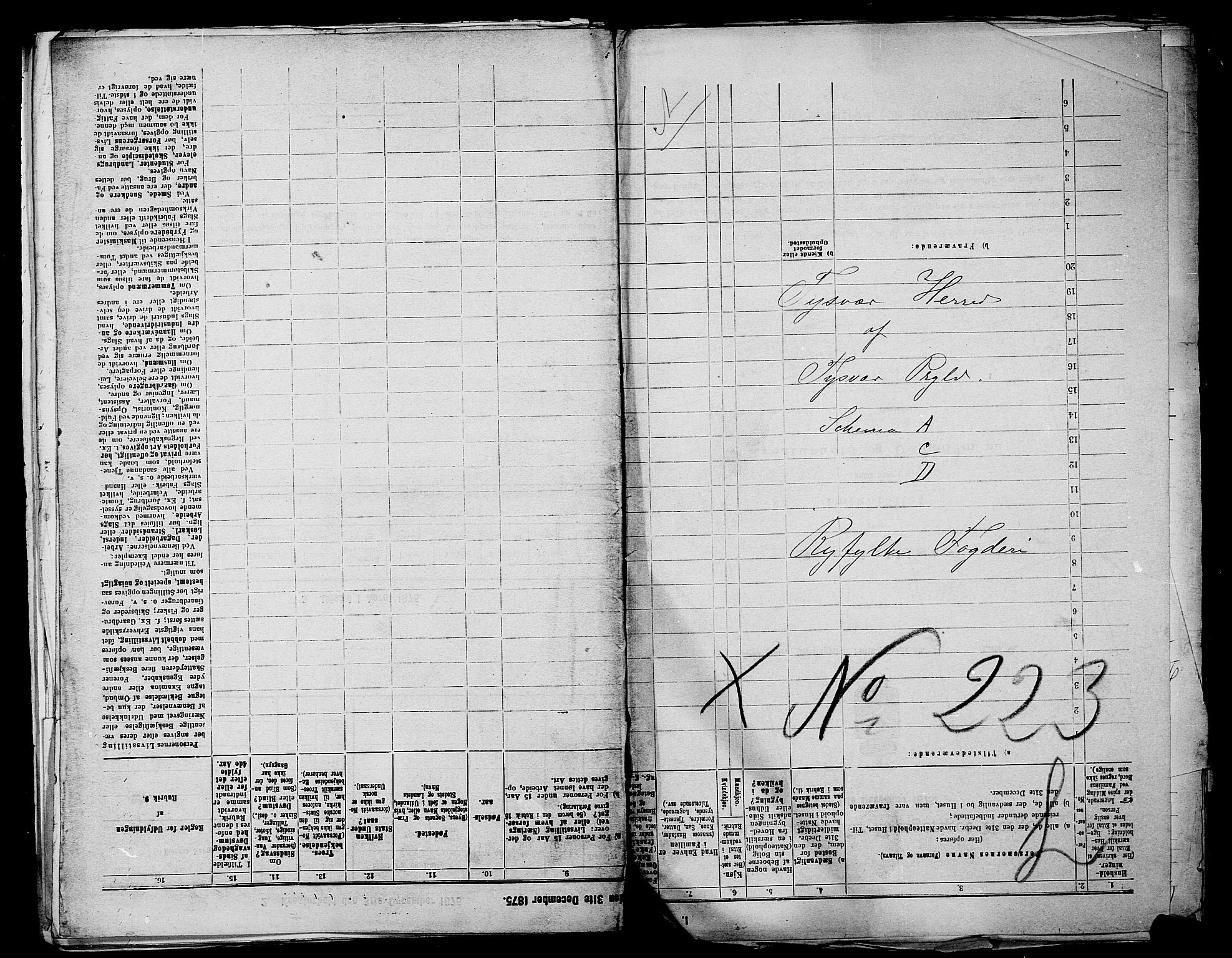 SAST, 1875 census for 1146P Tysvær, 1875, p. 1