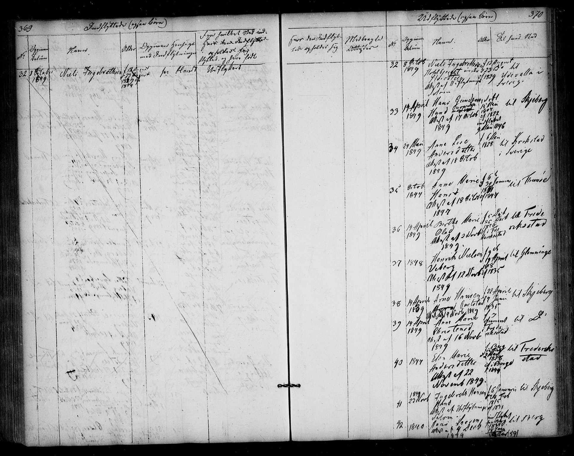 Borge prestekontor Kirkebøker, SAO/A-10903/F/Fa/L0005: Parish register (official) no. I 5, 1848-1860, p. 369-370