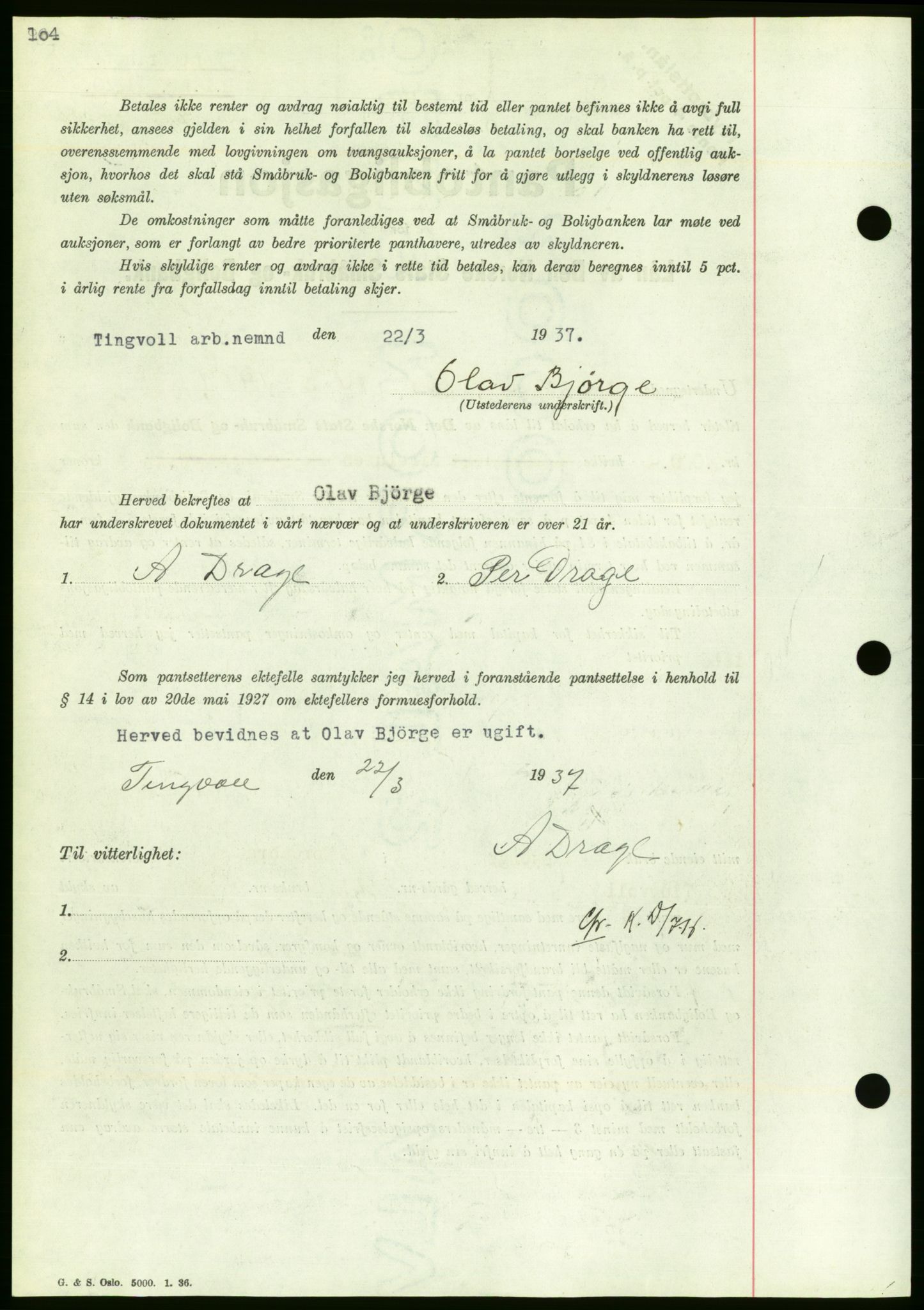 Nordmøre sorenskriveri, AV/SAT-A-4132/1/2/2Ca/L0091: Mortgage book no. B81, 1937-1937, Diary no: : 750/1937