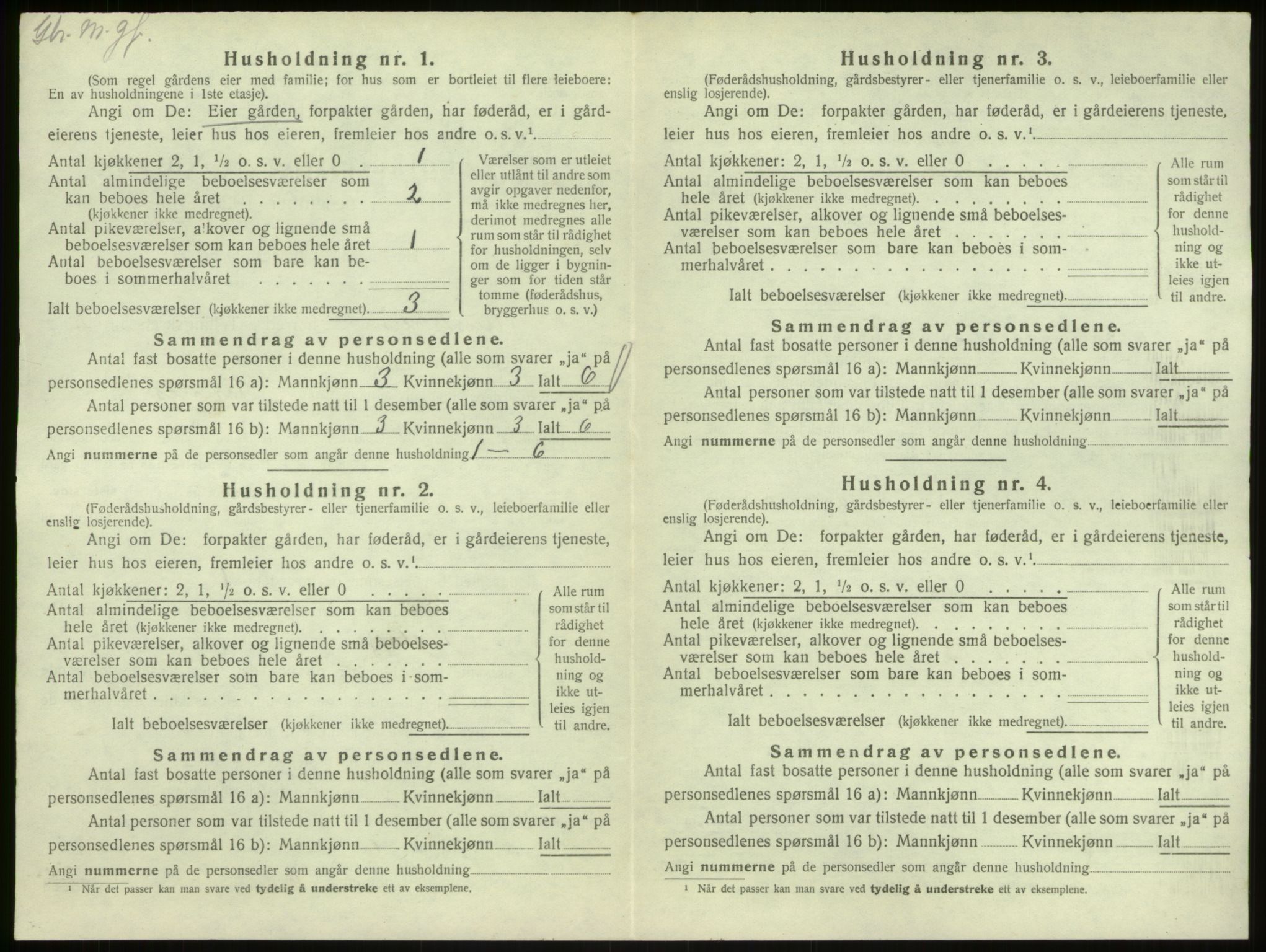 SAB, 1920 census for Austrheim, 1920, p. 115