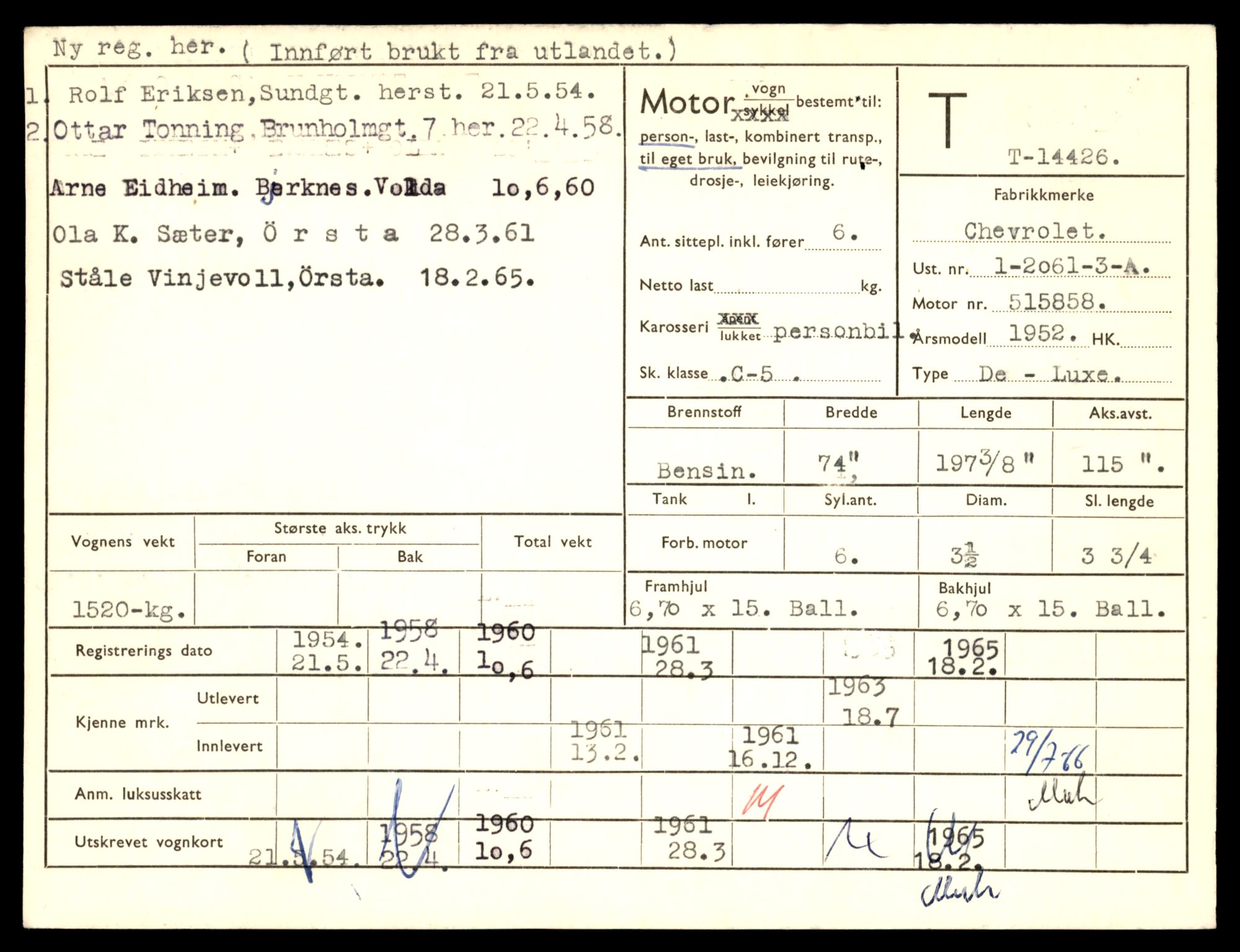 Møre og Romsdal vegkontor - Ålesund trafikkstasjon, AV/SAT-A-4099/F/Fe/L0045: Registreringskort for kjøretøy T 14320 - T 14444, 1927-1998, p. 2683