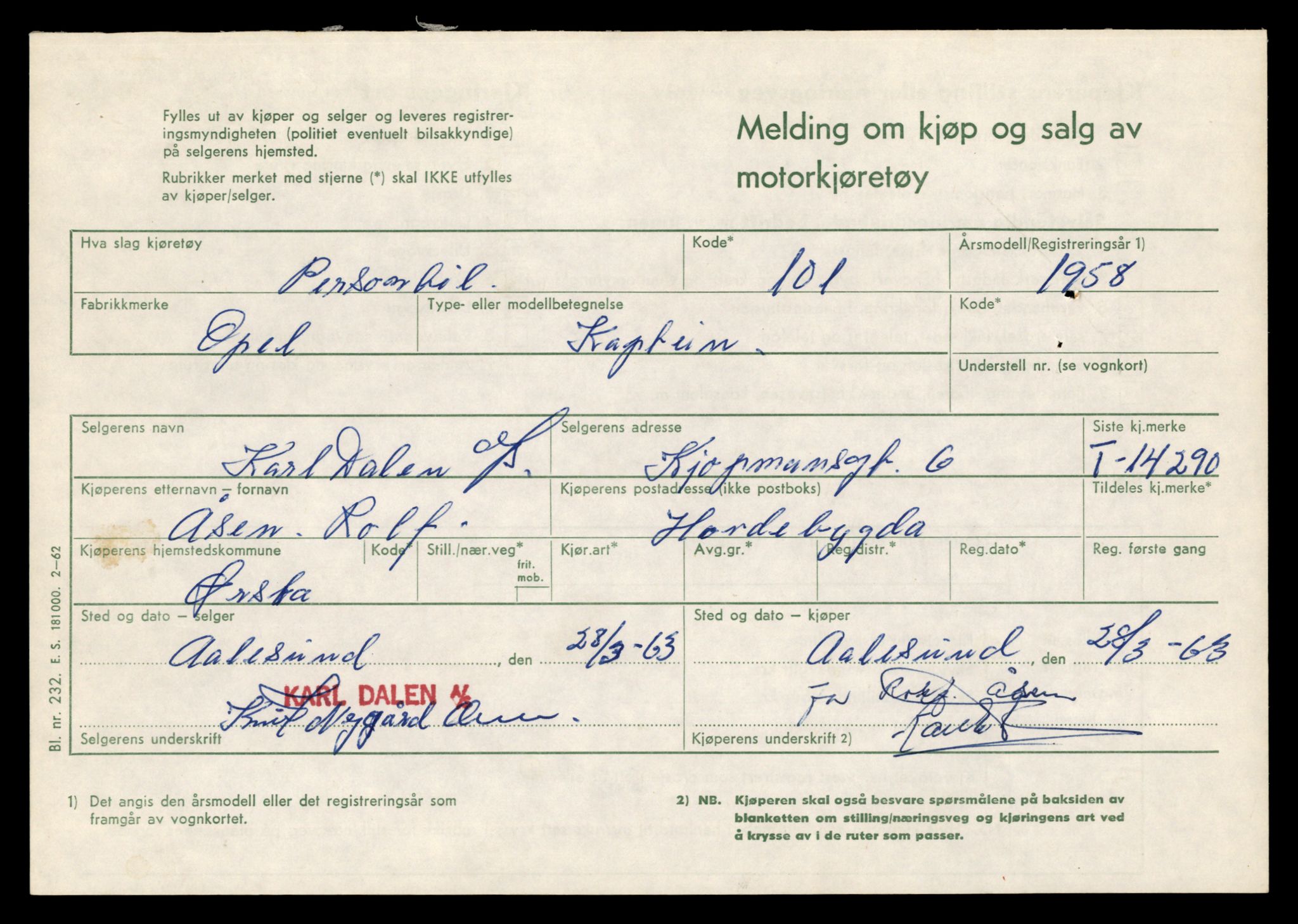 Møre og Romsdal vegkontor - Ålesund trafikkstasjon, AV/SAT-A-4099/F/Fe/L0044: Registreringskort for kjøretøy T 14205 - T 14319, 1927-1998, p. 2509