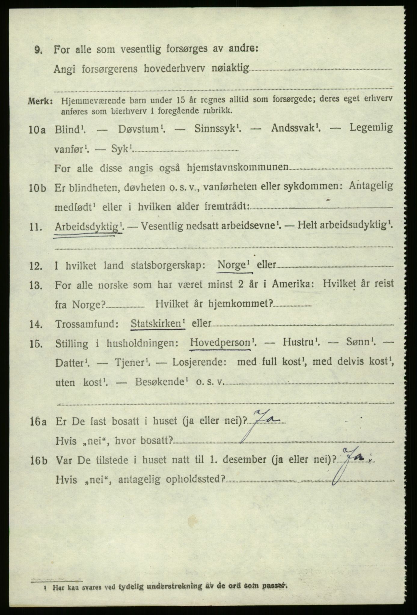 SAB, 1920 census for Bremanger, 1920, p. 6457