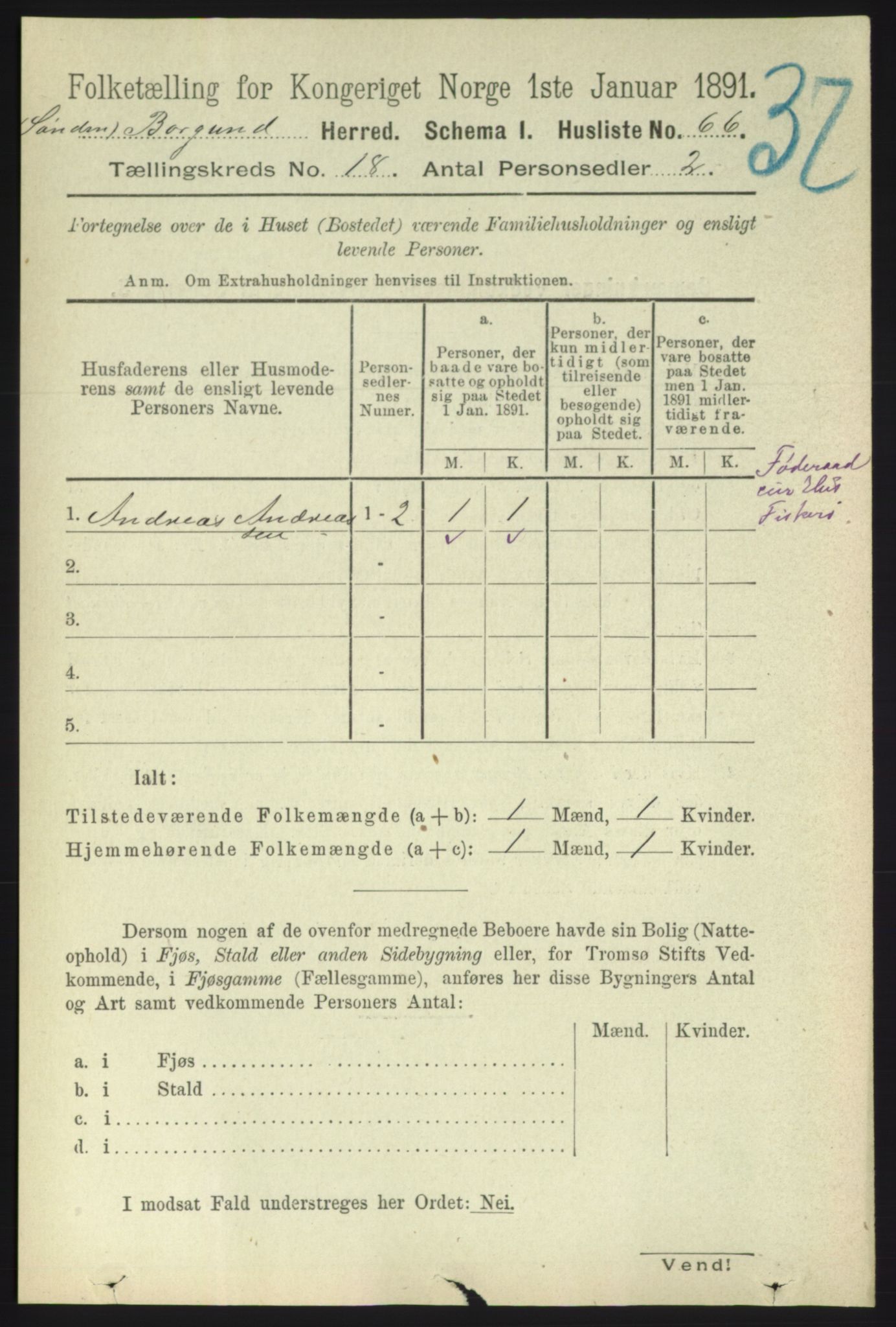 RA, 1891 census for 1531 Borgund, 1891, p. 5480