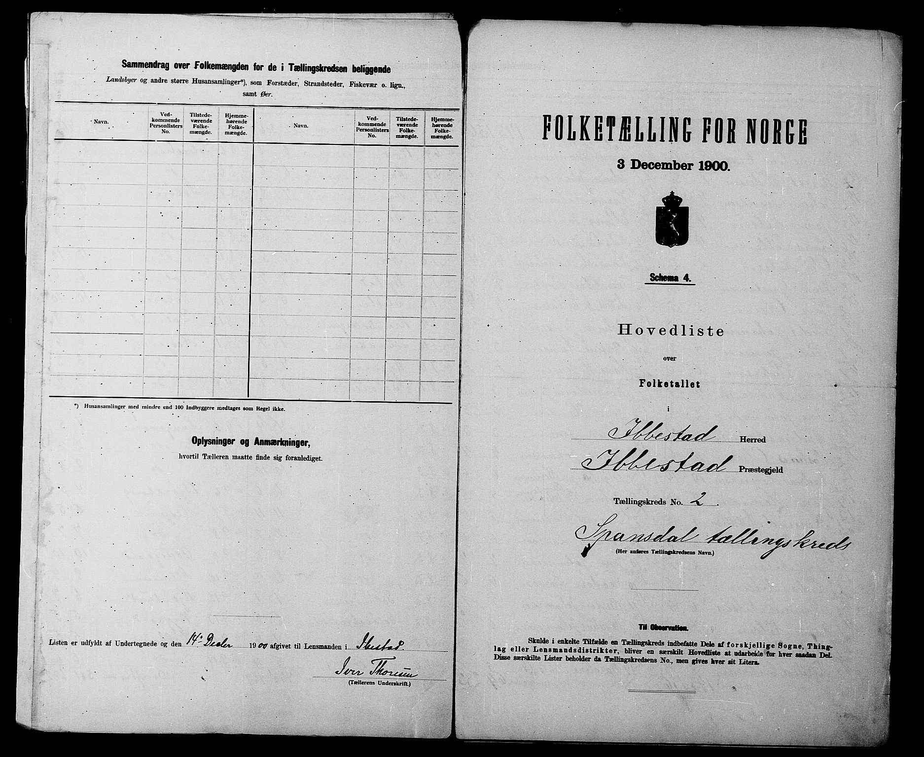 SATØ, 1900 census for Ibestad, 1900, p. 6