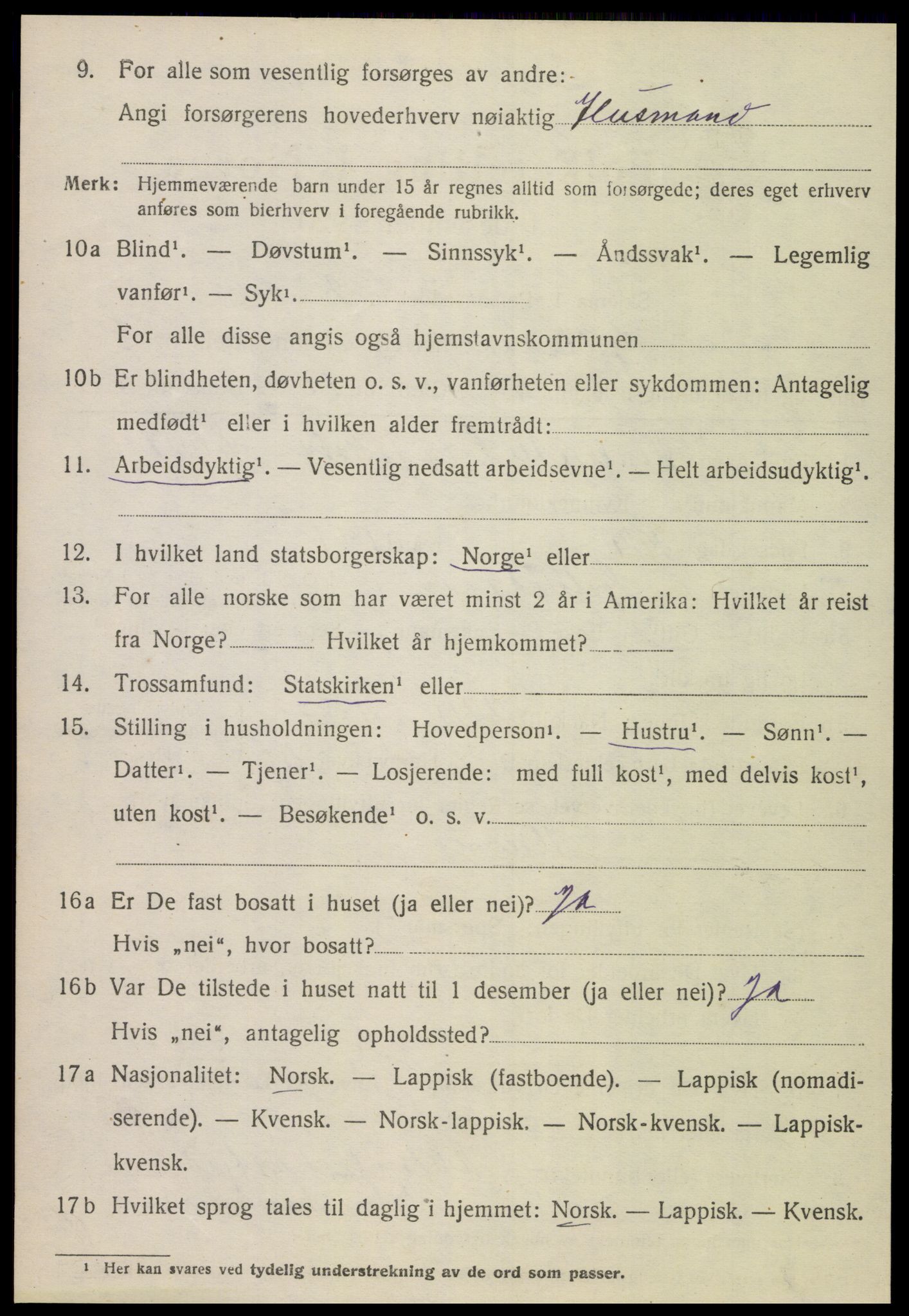 SAT, 1920 census for Gildeskål, 1920, p. 3707