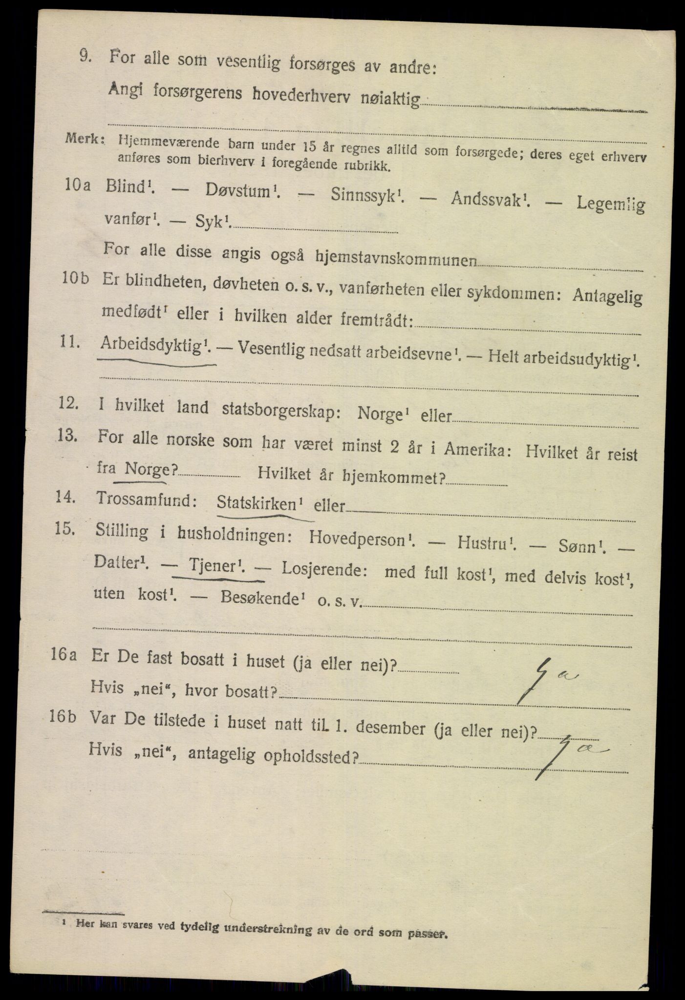 SAK, 1920 census for Gyland, 1920, p. 1317