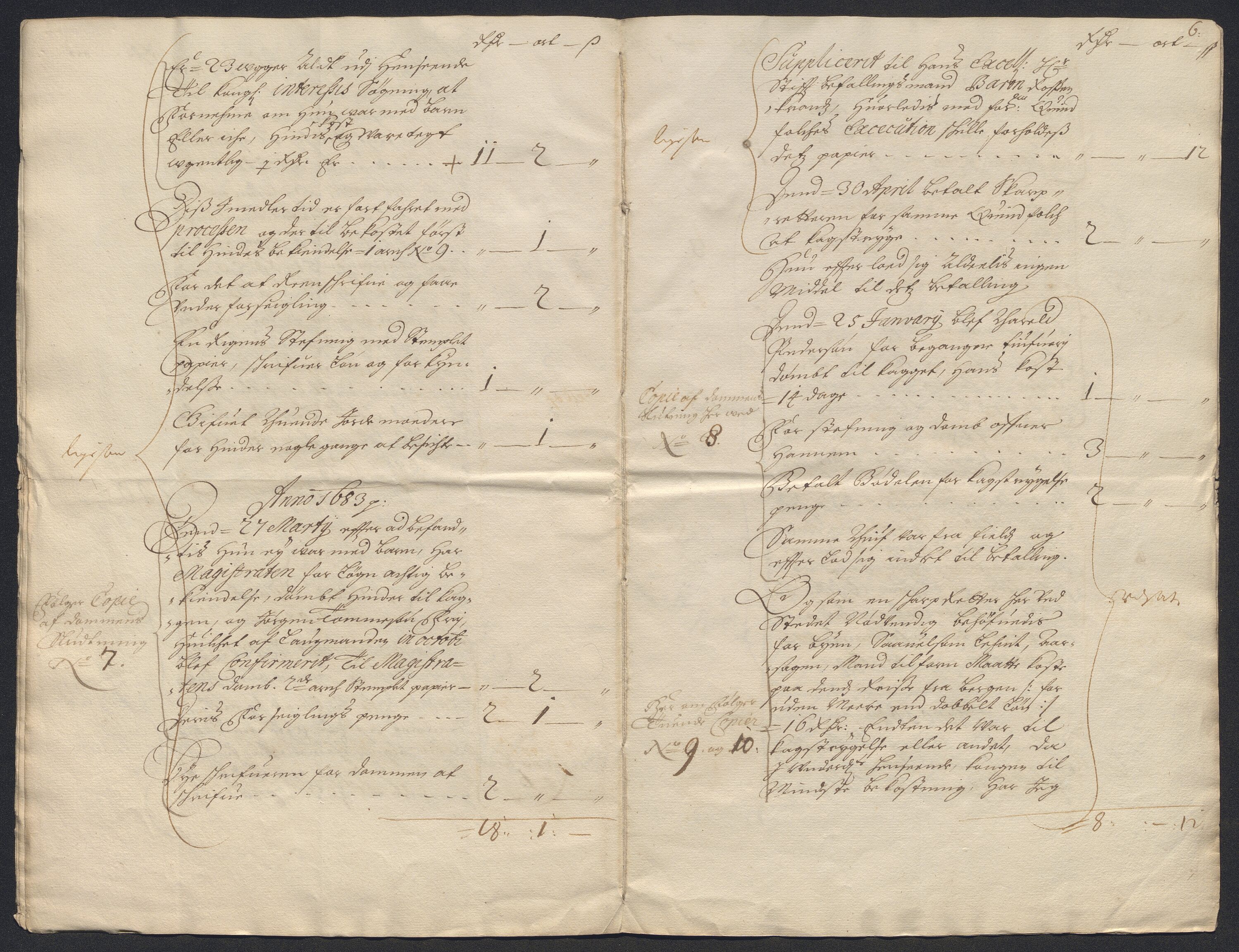 Rentekammeret inntil 1814, Reviderte regnskaper, Byregnskaper, AV/RA-EA-4066/R/Ro/L0316: [O14] Sikt og sakefall, 1662-1693, p. 278