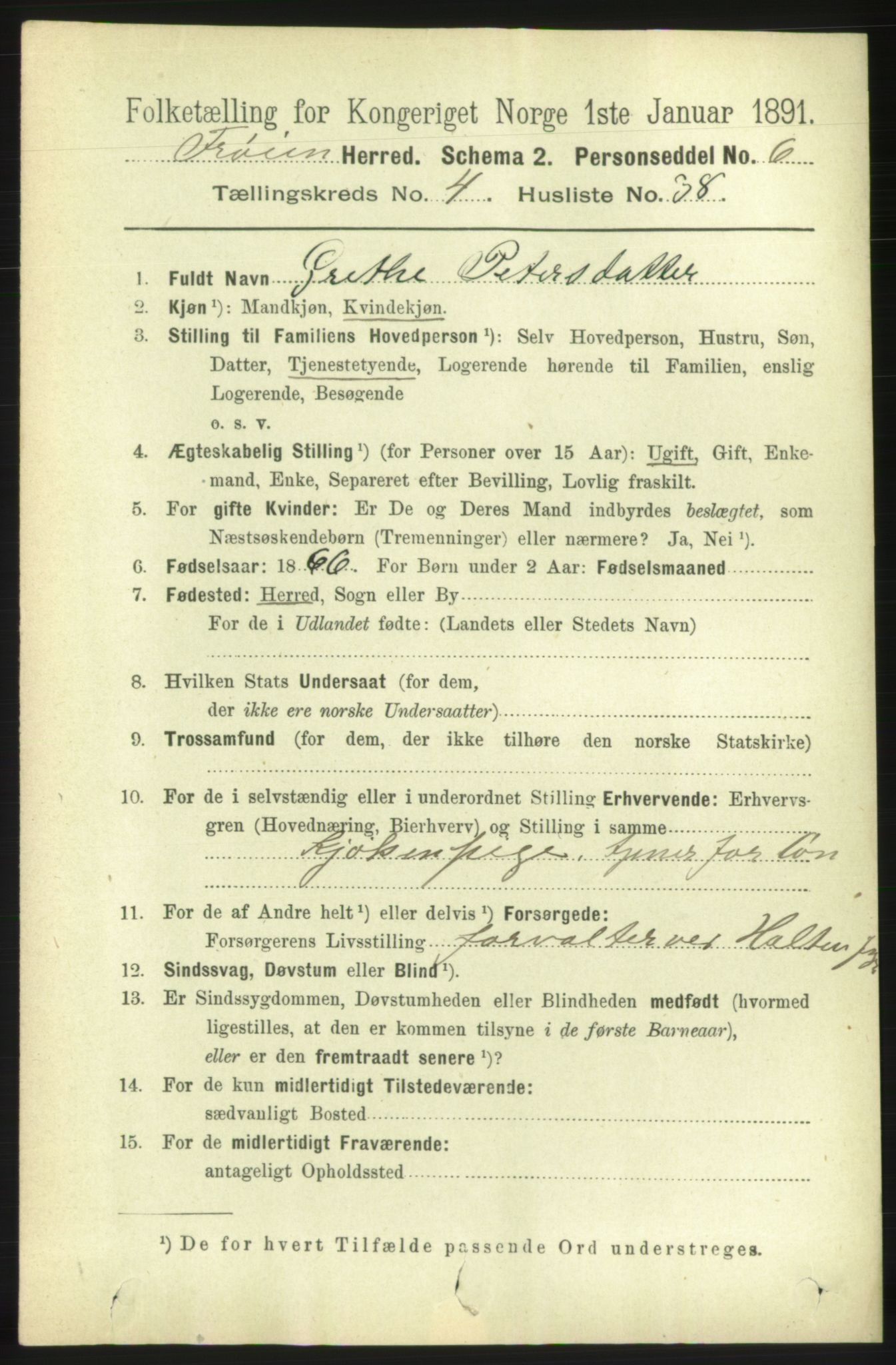 RA, 1891 census for 1619 Frøya, 1891, p. 3230