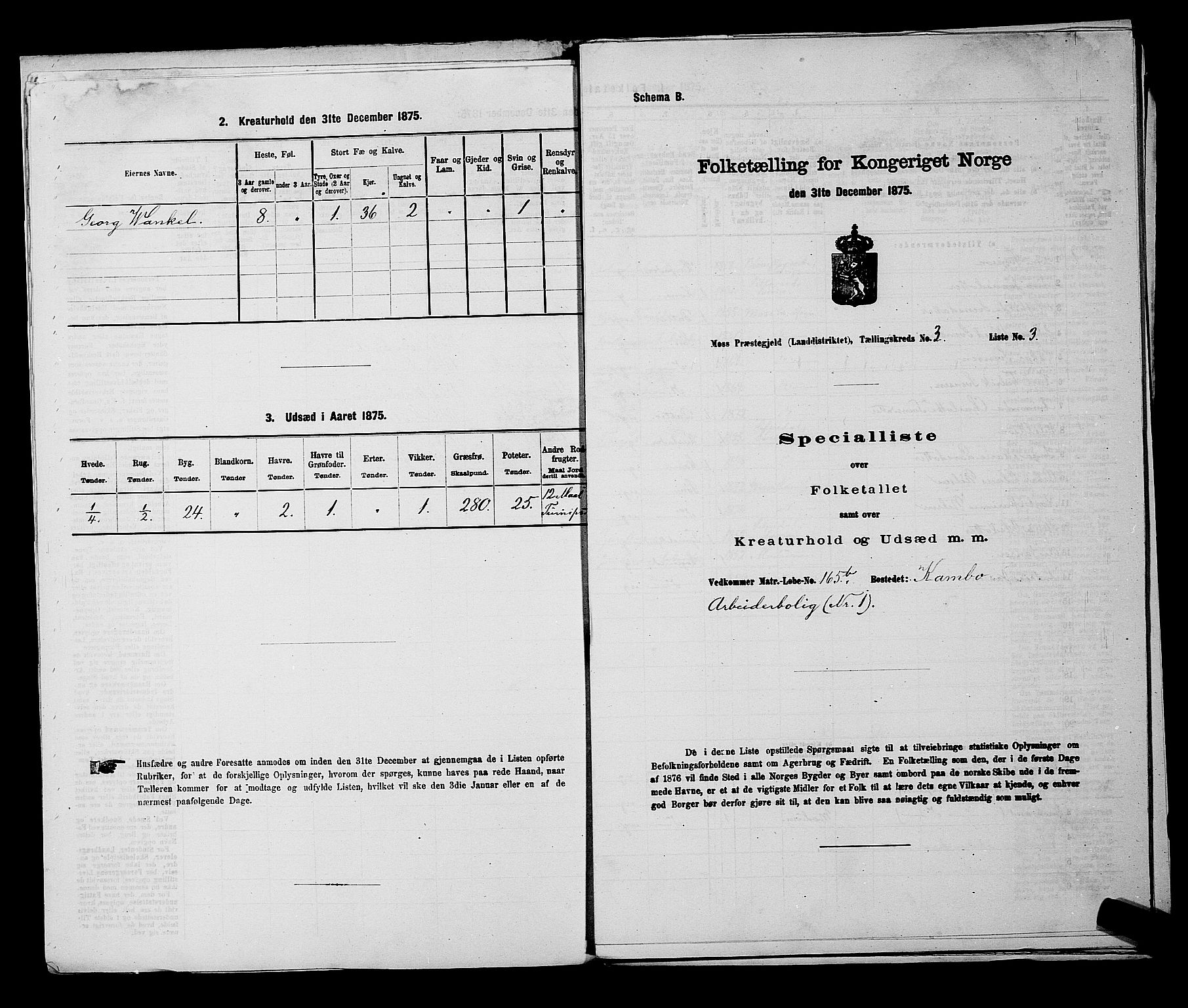 RA, 1875 census for 0194L Moss/Moss, 1875, p. 276