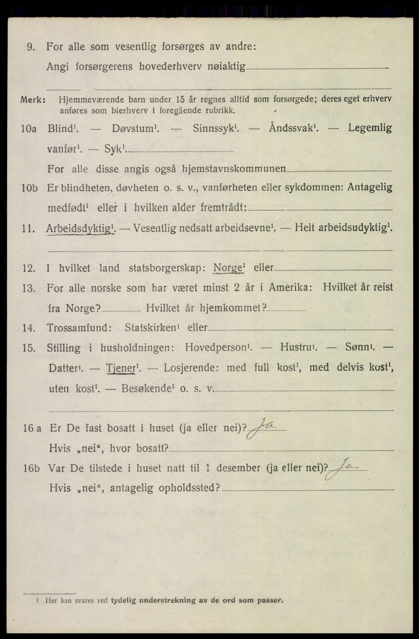 SAH, 1920 census for Fåberg, 1920, p. 12735