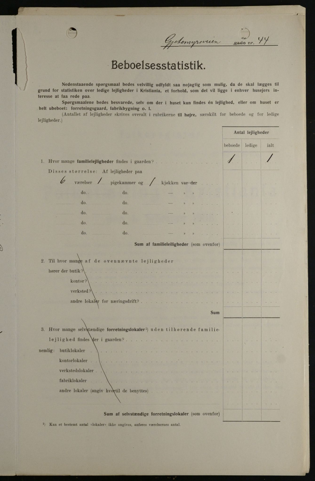 OBA, Municipal Census 1908 for Kristiania, 1908, p. 26075