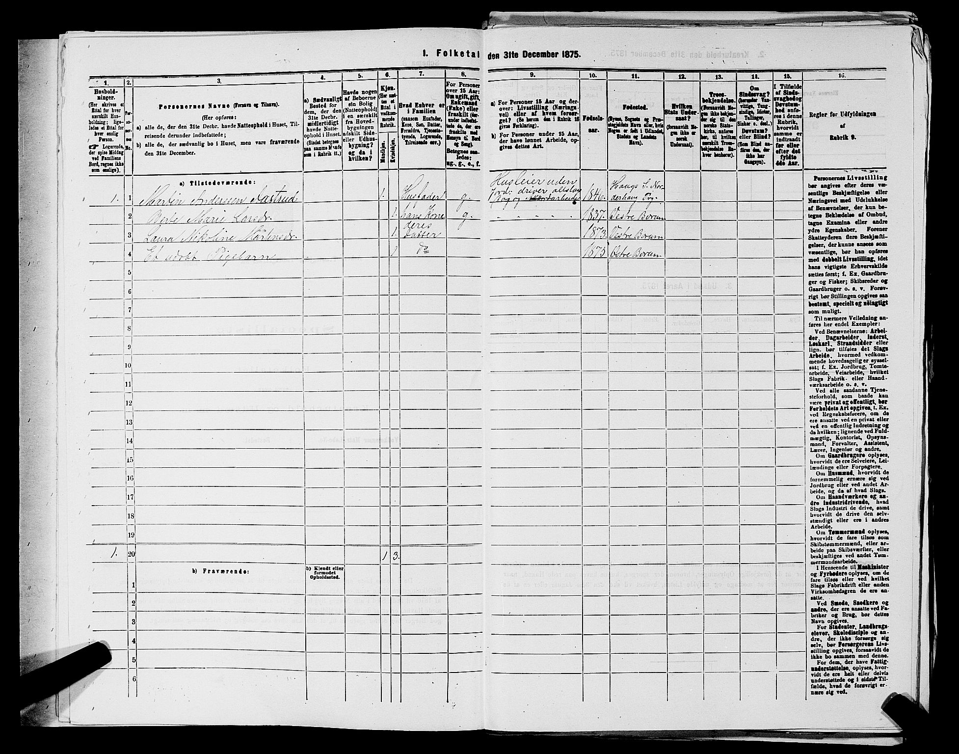 RA, 1875 census for 0220P Asker, 1875, p. 1760