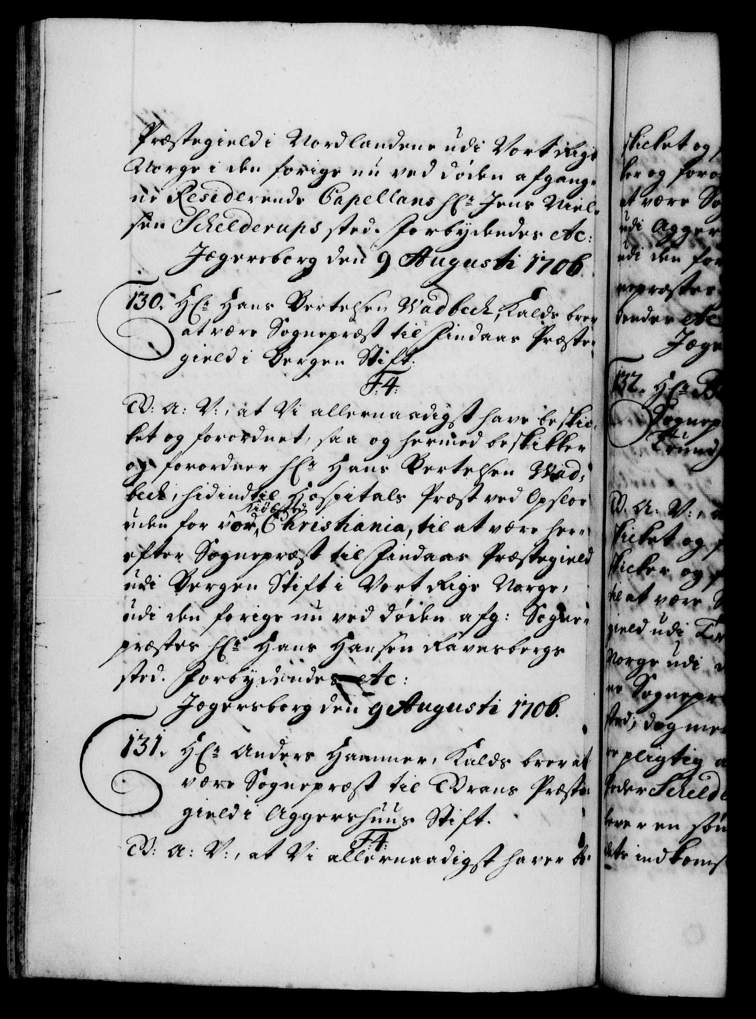 Danske Kanselli 1572-1799, AV/RA-EA-3023/F/Fc/Fca/Fcaa/L0019: Norske registre, 1704-1707, p. 377b