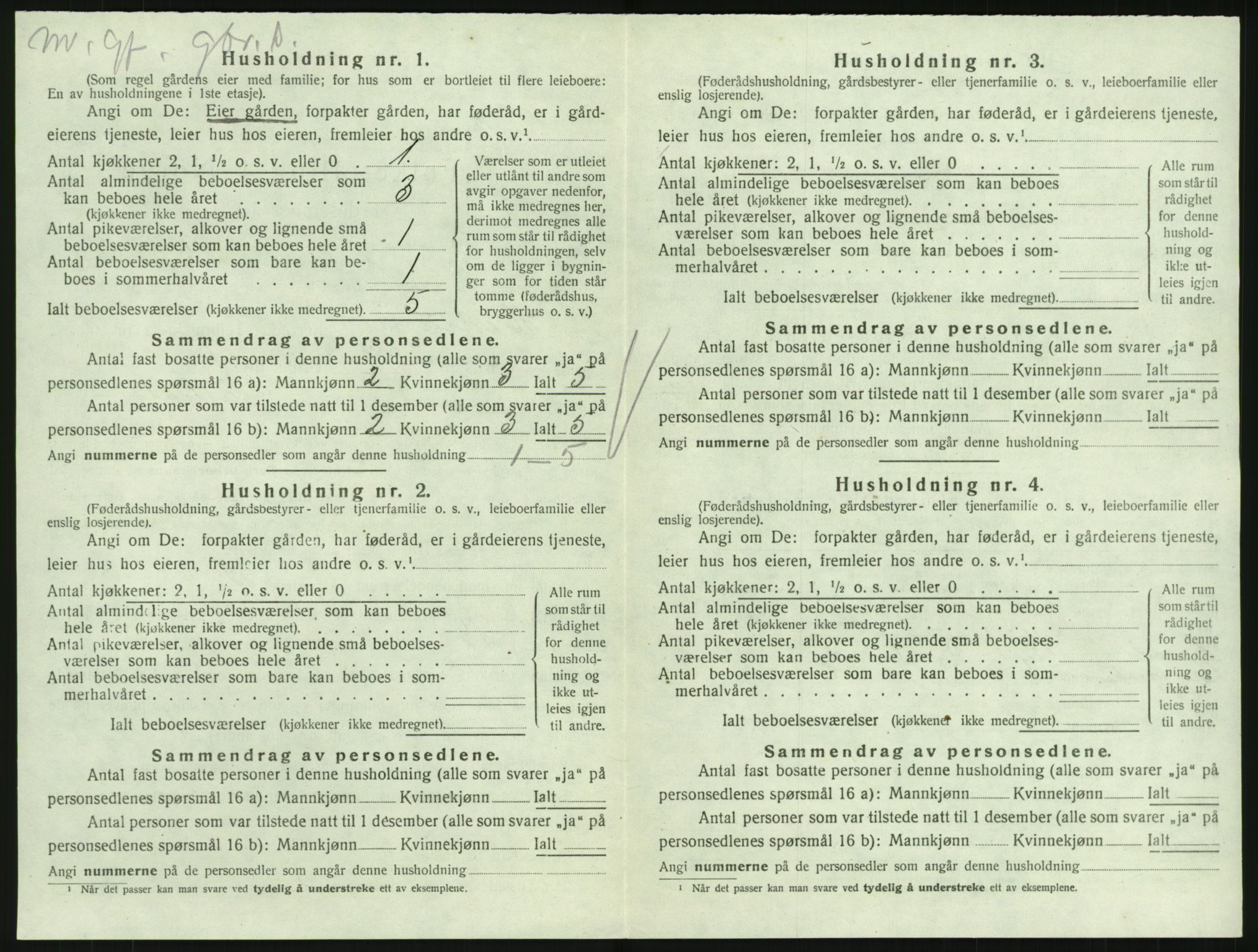 SAKO, 1920 census for Hedrum, 1920, p. 1000