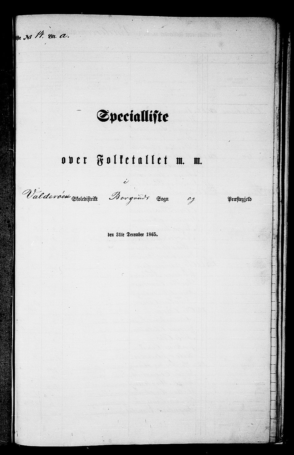 RA, 1865 census for Borgund, 1865, p. 240